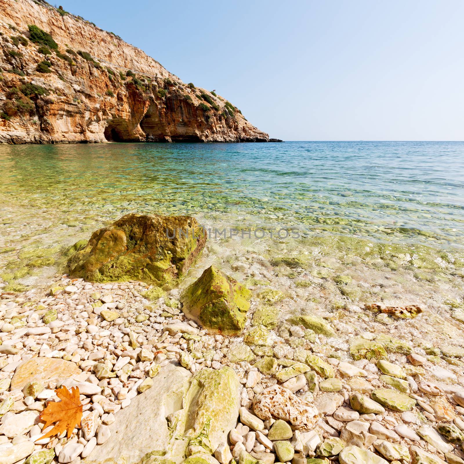  in thurkey antalya lycia way water rocks and sky near the nature