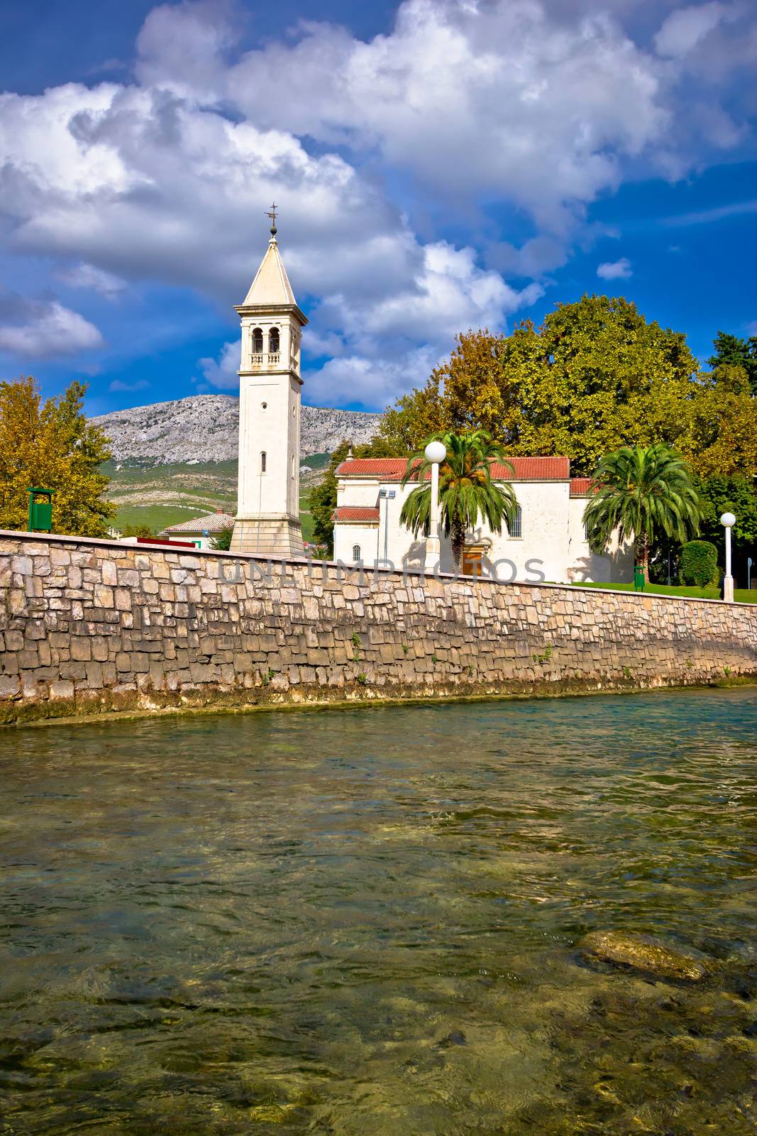 Old Solin church and Jadro river, Dalmatia, Croatia