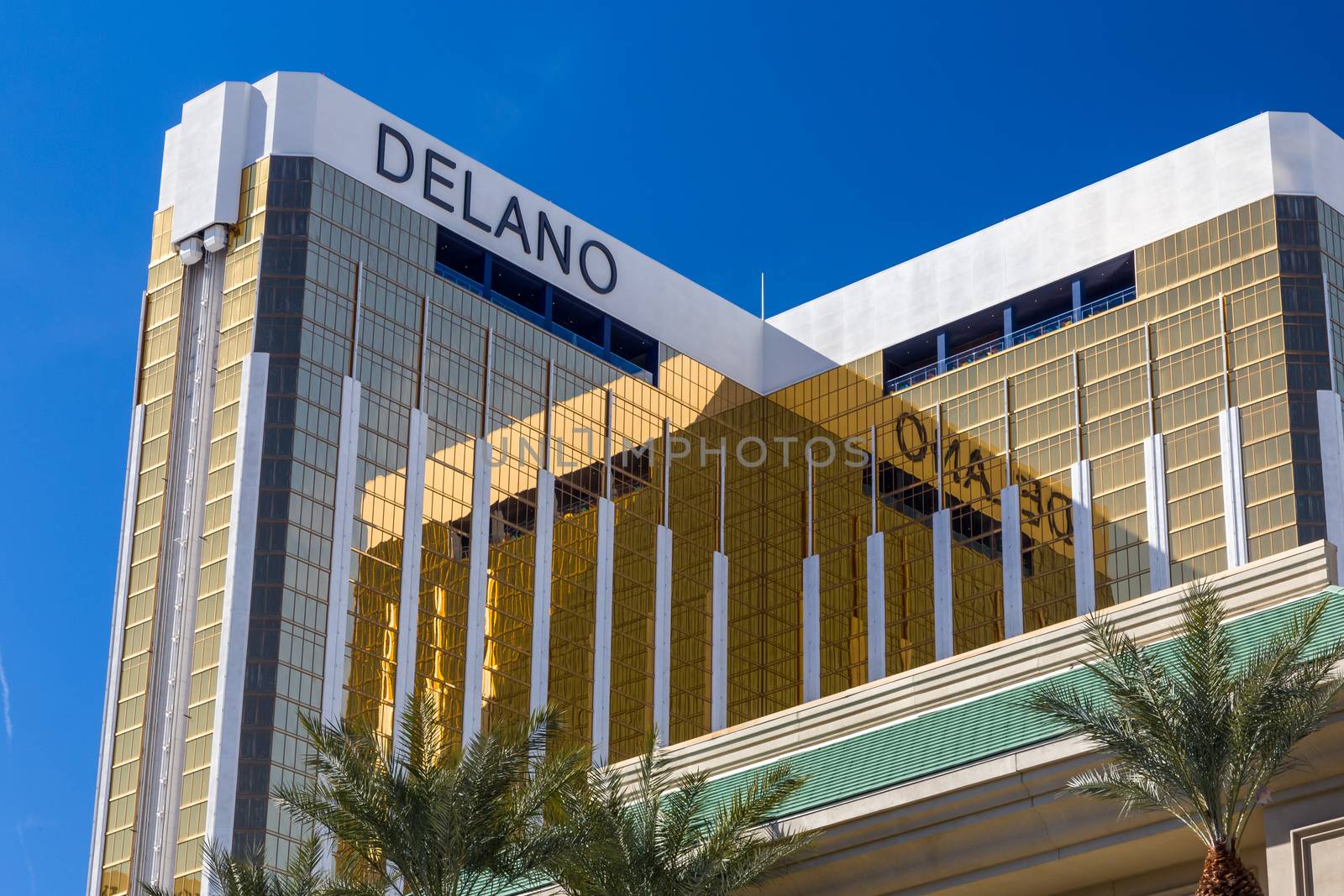 LAS VEGAS, NV/USA - FEBRUARY 15, 2016: Delano Las Vegas Hotel and Casino. The Delano Las Vegas is on the Las Vegas Strip and is owned and operated by MGM Resorts International.