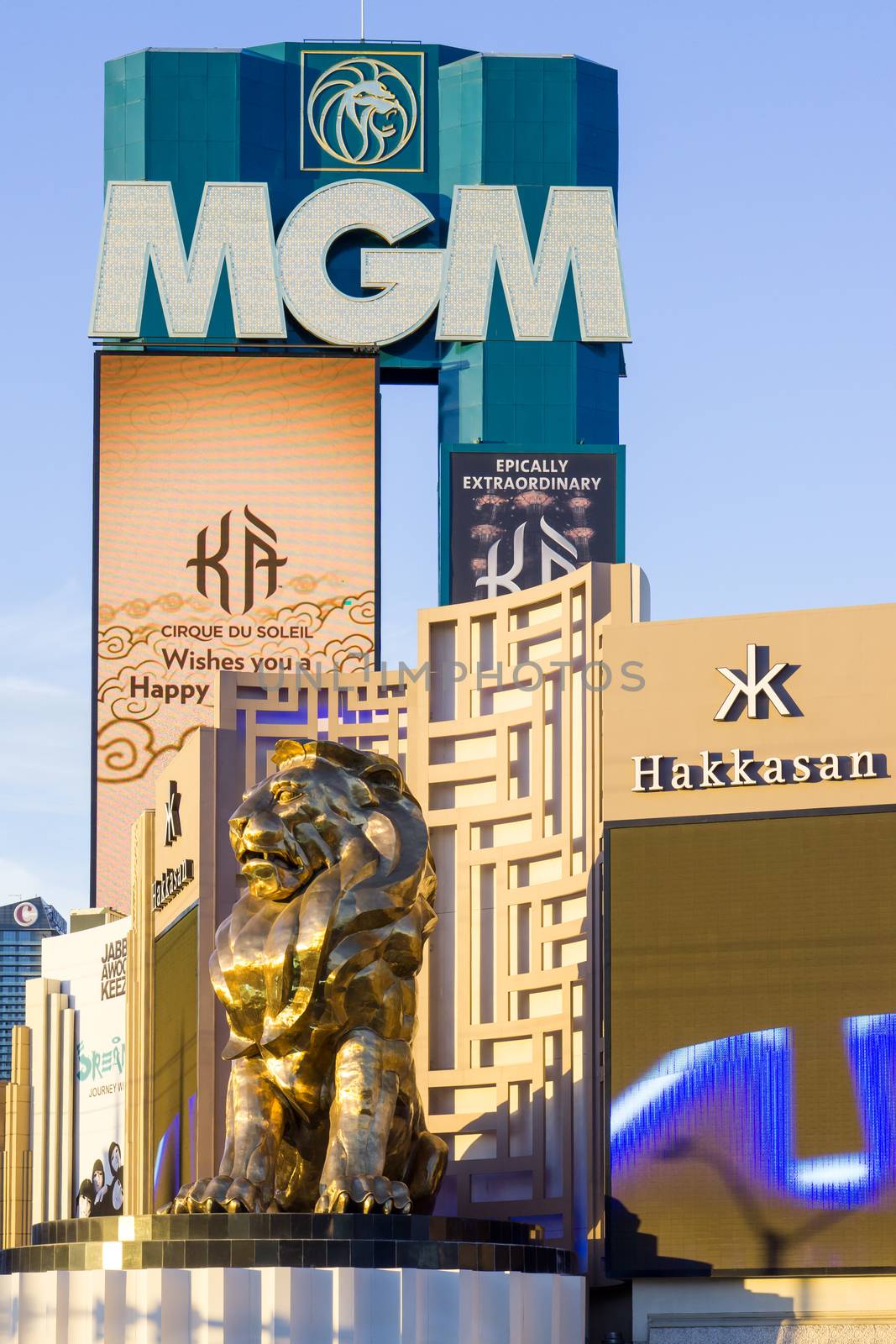 LAS VEGAS, NV/USA - FEBRUARY 13, 2016: MGM Grand Las Vegas Hotel and Casino. The MGM Grand Las Vegas is a hotel casino located on the Las Vegas Strip.
