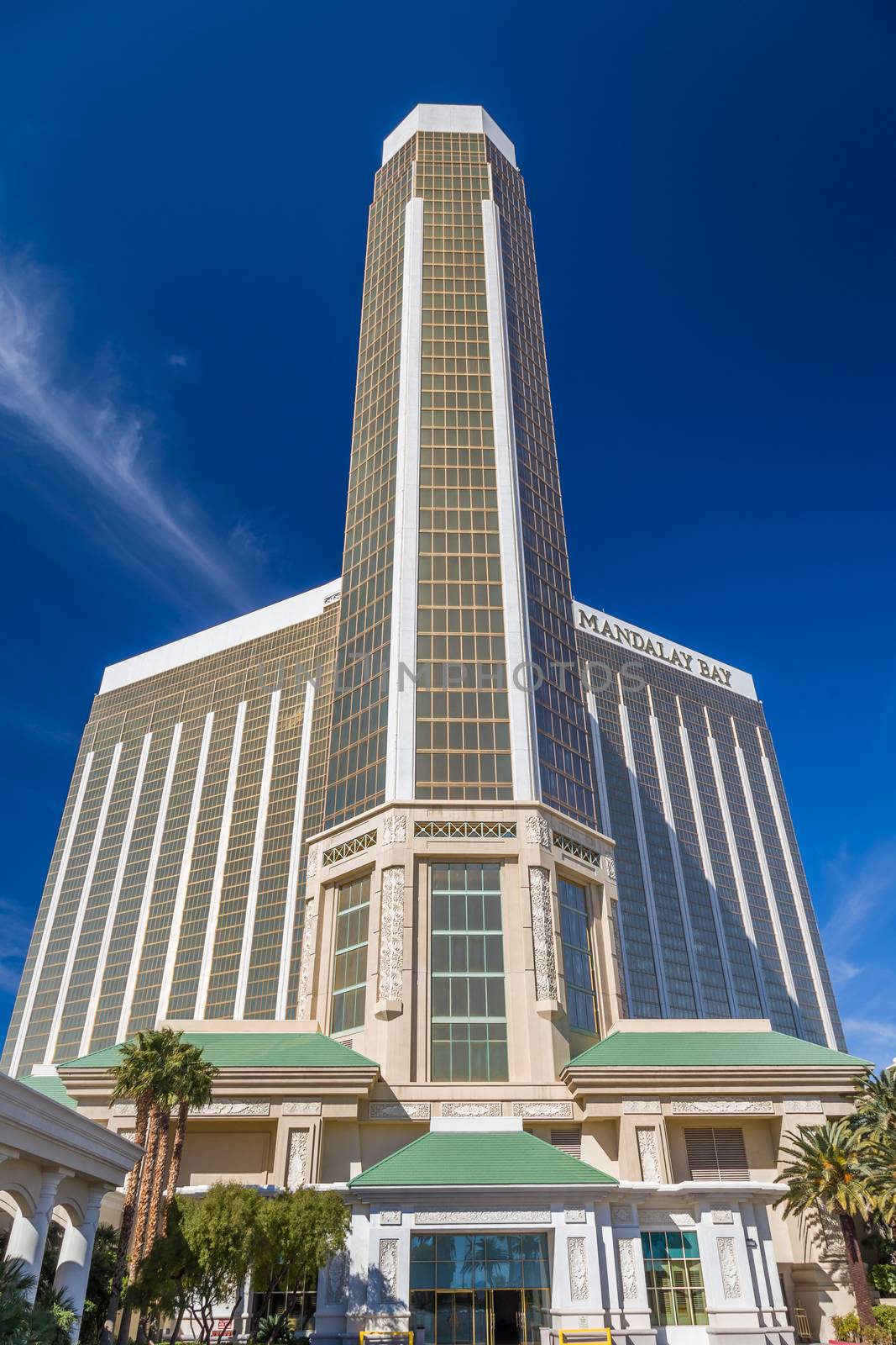 LAS VEGAS, NV/USA - FEBRUARY 15, 2016: Mandalay Bay Hotel and Casino. Mandalay Bay is on the Las Vegas Strip and is owned and operated by MGM Resorts International.