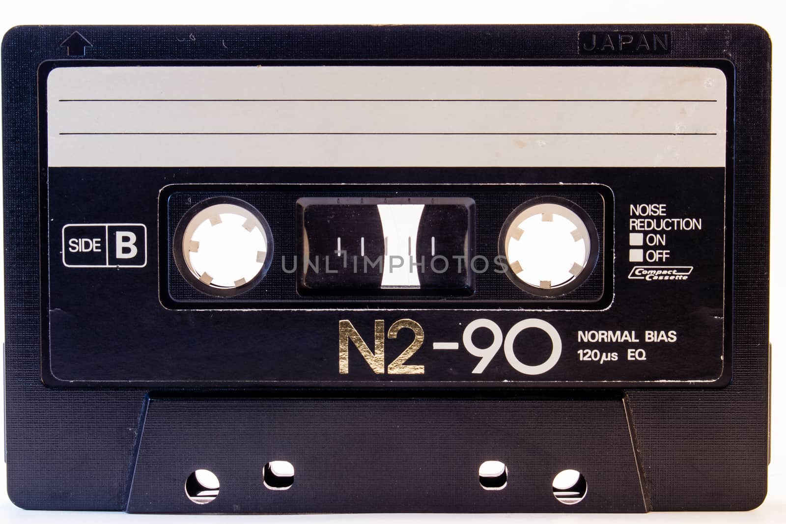 Retro audio cassette isolated on white background. by alanstix64