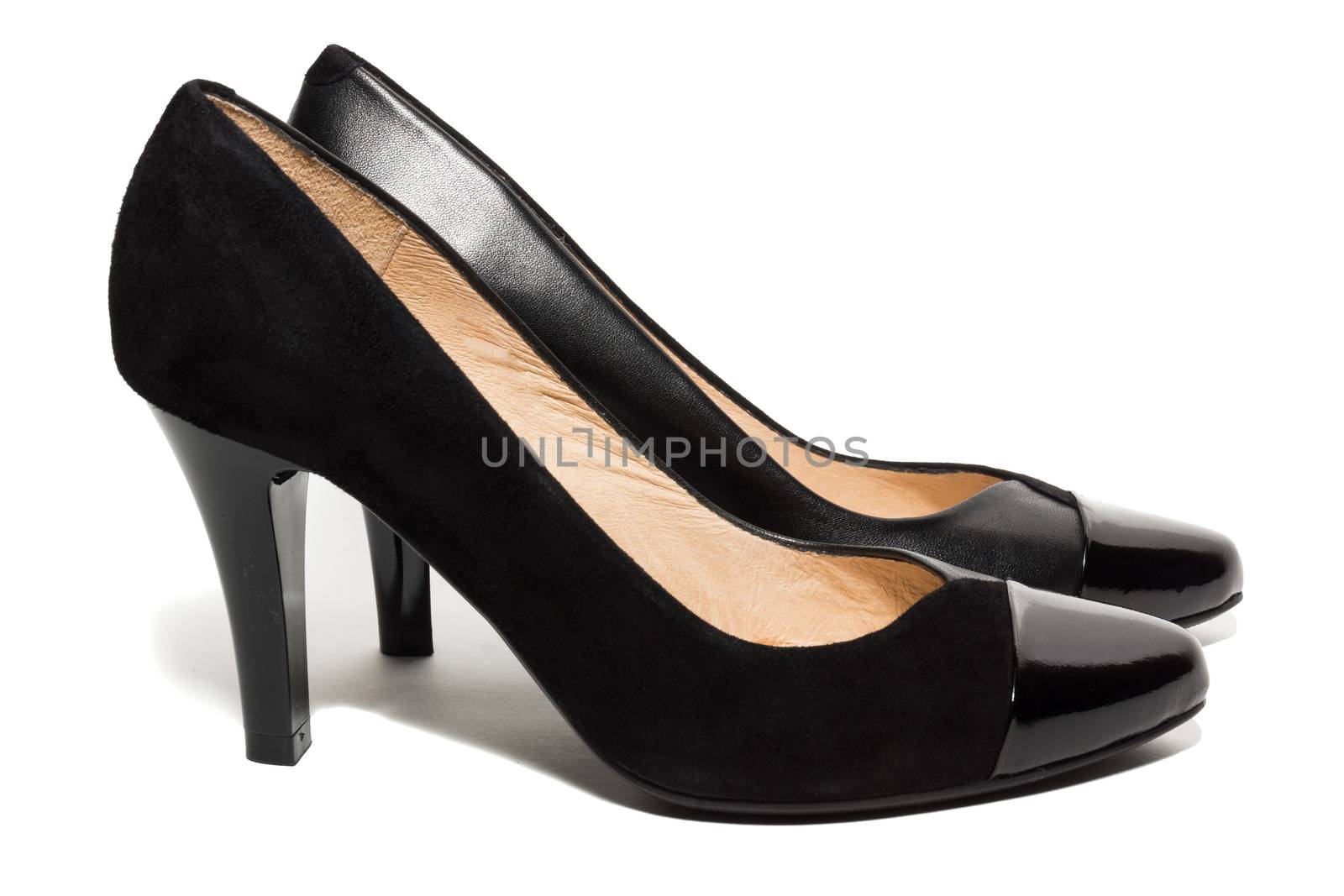 The picture shows the female shoes on a white background
