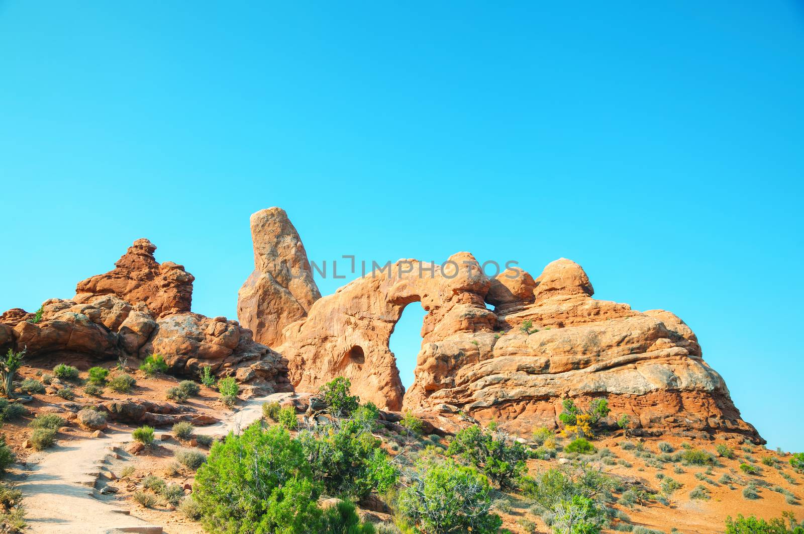 The Turret Arch at the Arches National Park in Utah, USA