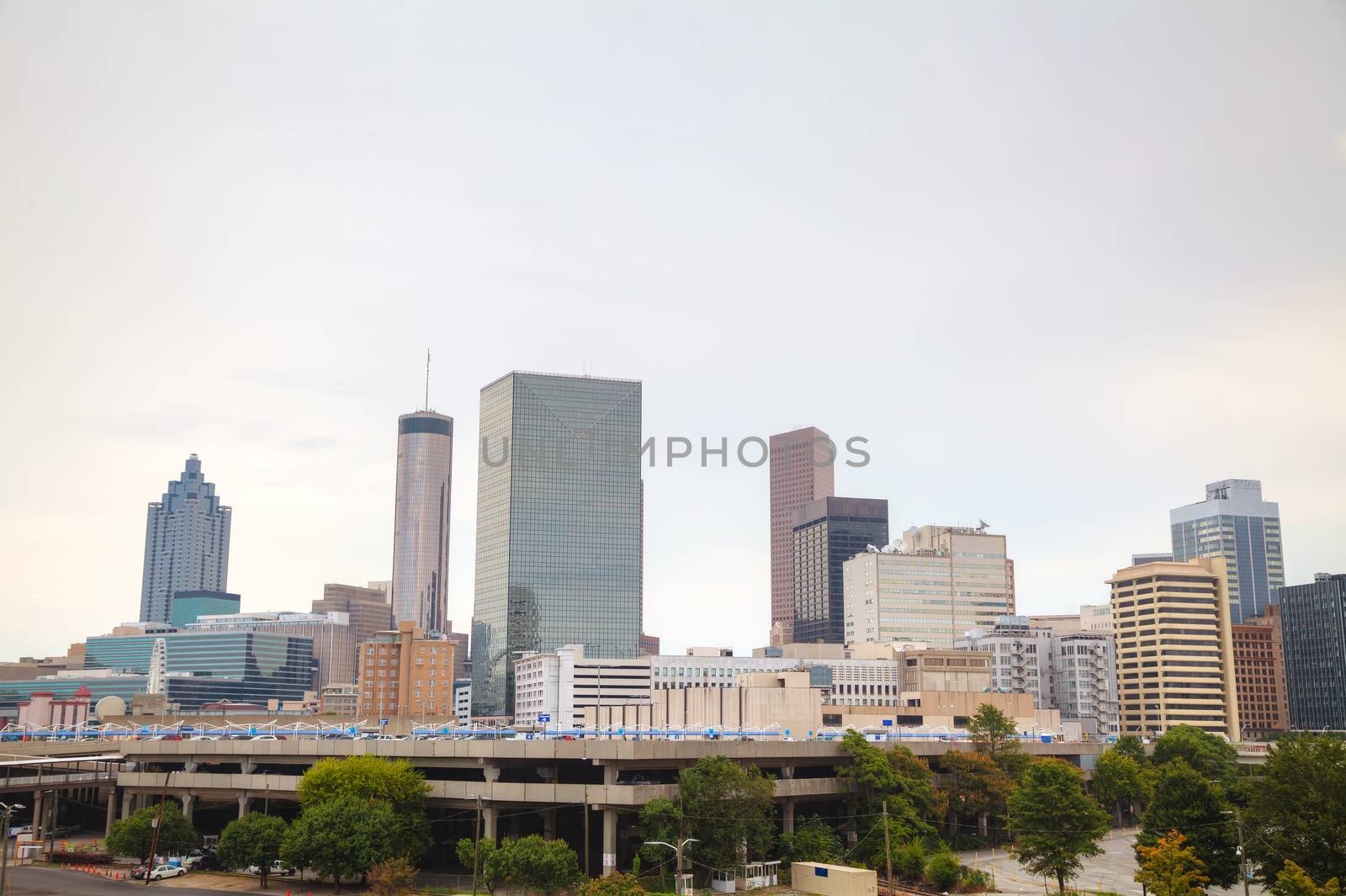 Downtown Atlanta, Georgia on a cloudy day