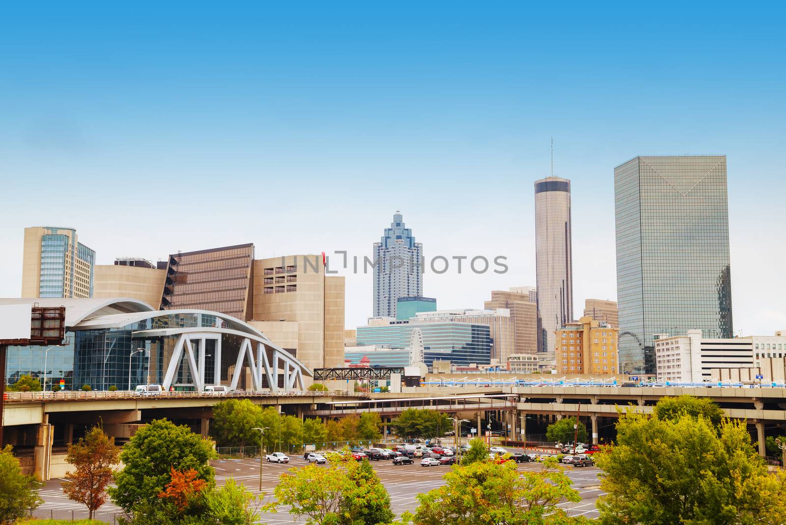 Downtown Atlanta, Georgia on a cloudy day