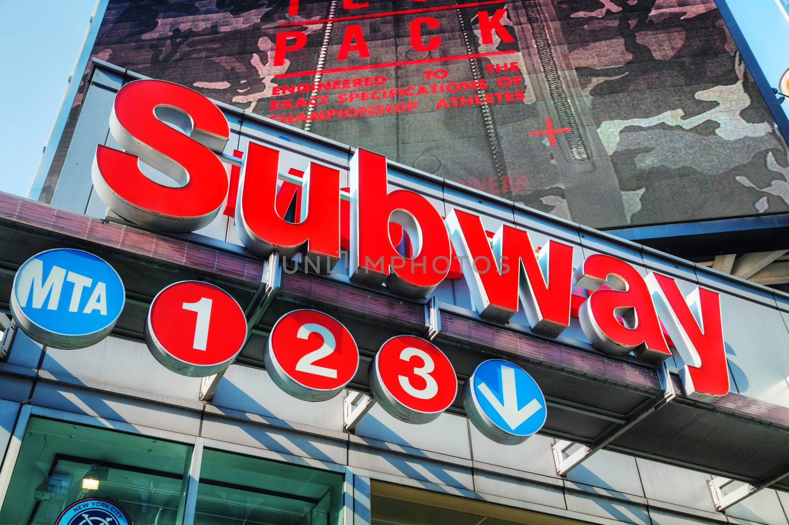 NEW YORK CITY - SEPTEMBER 4: Subway station sign on September 4, 2013 in New York.