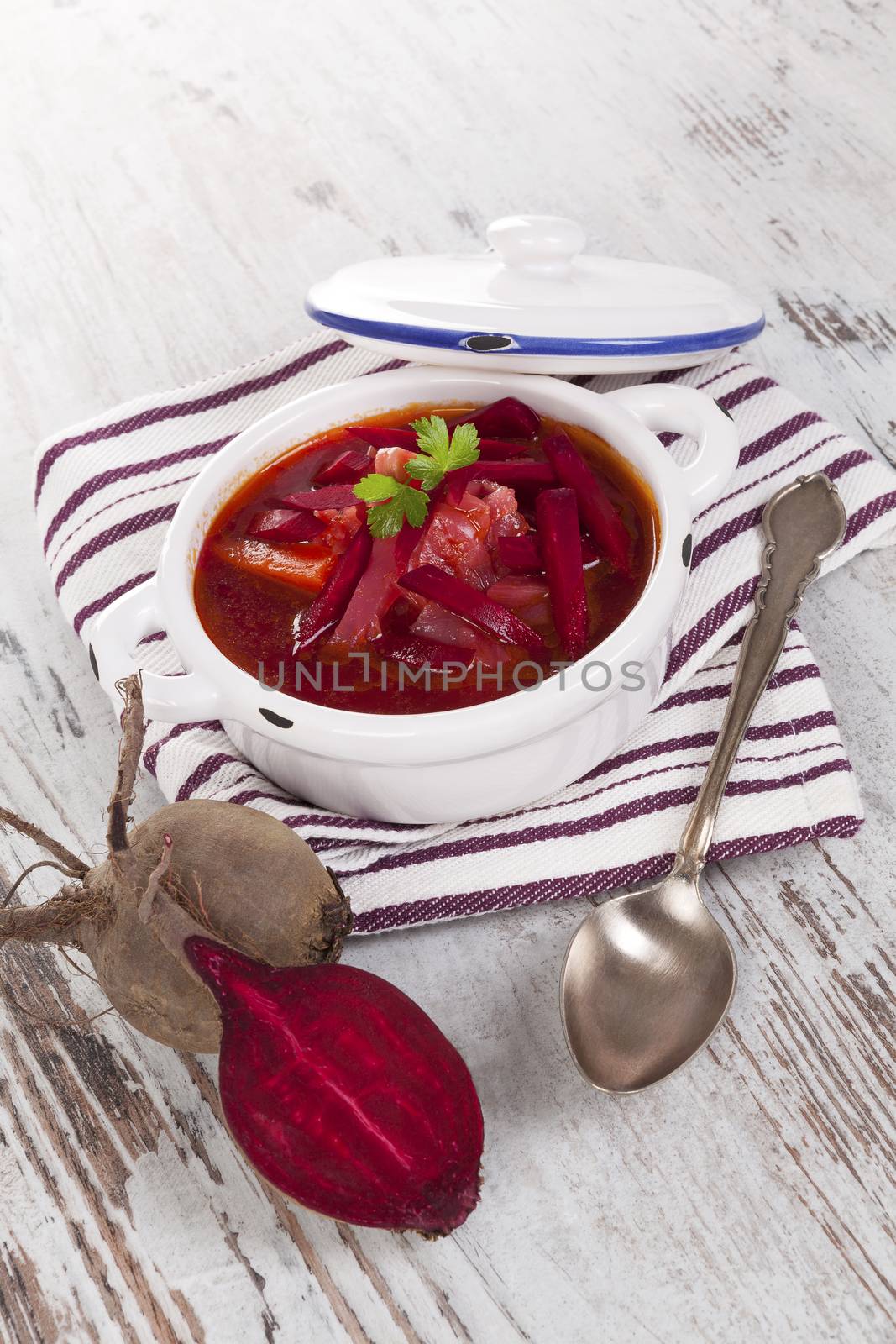 Delicious ukrainian borsch soup by eskymaks