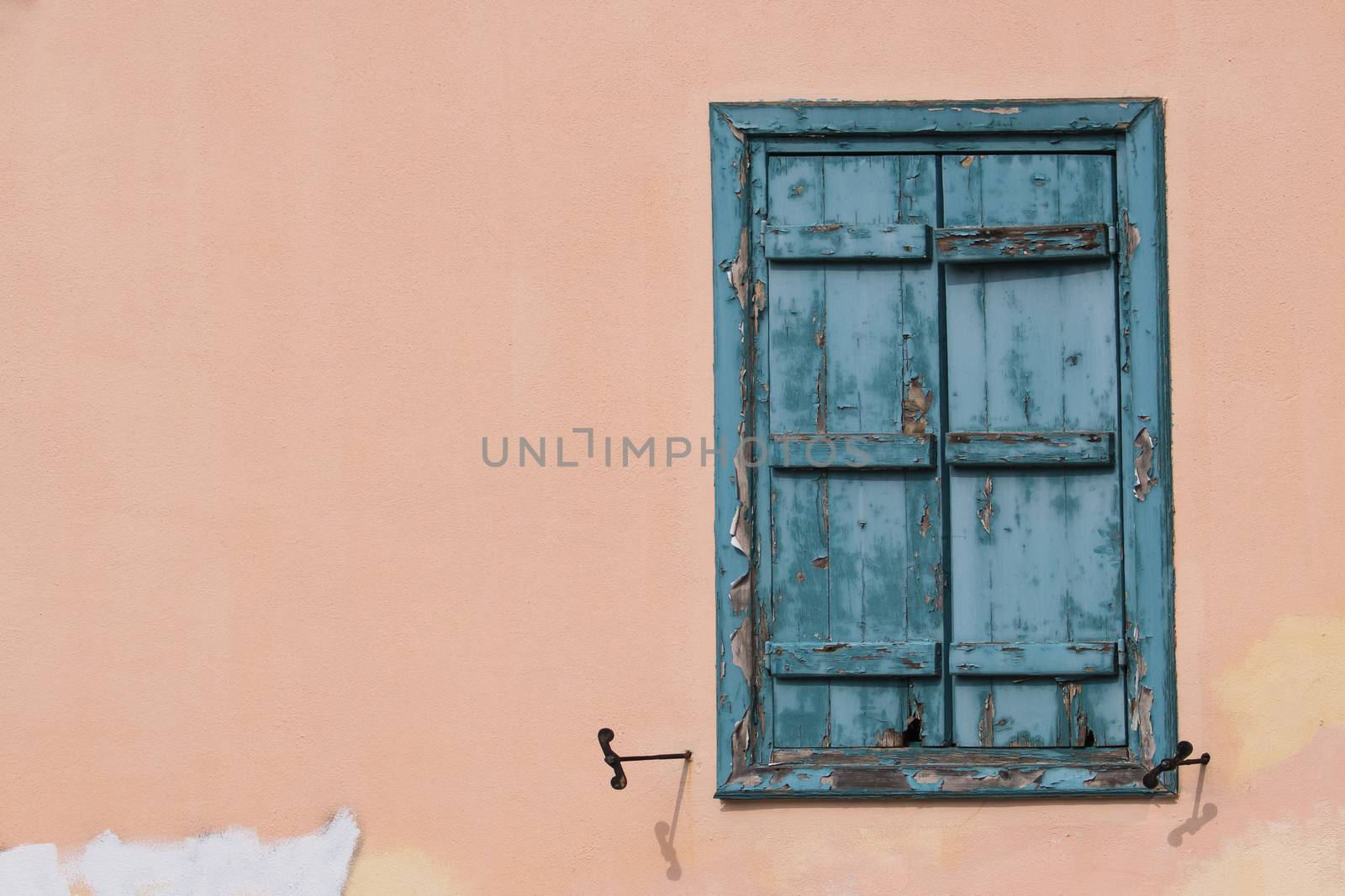 Window with blue shutter by YassminPhoto