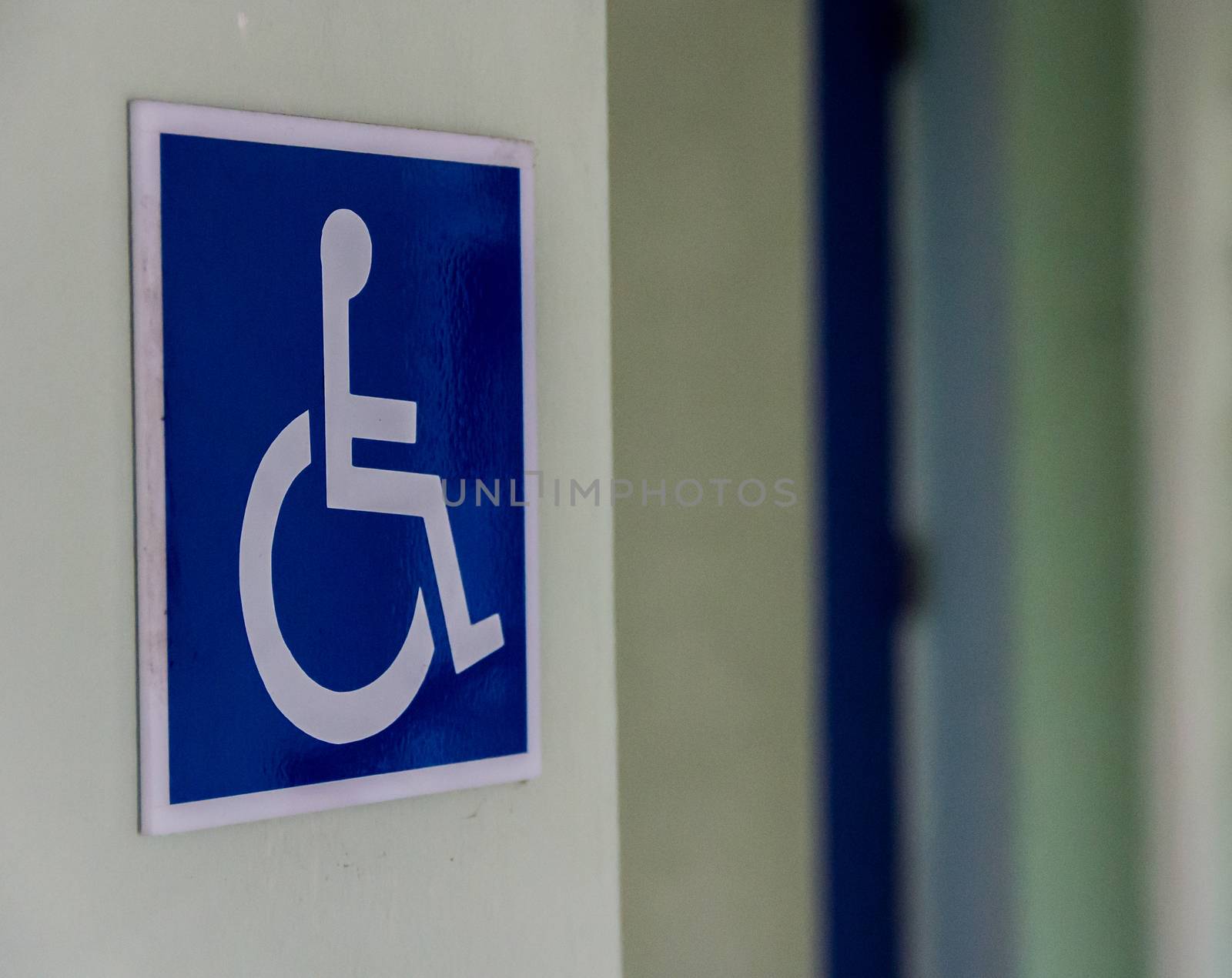 Symbol of the disabled.The the disabled have the convenience of living in different places.