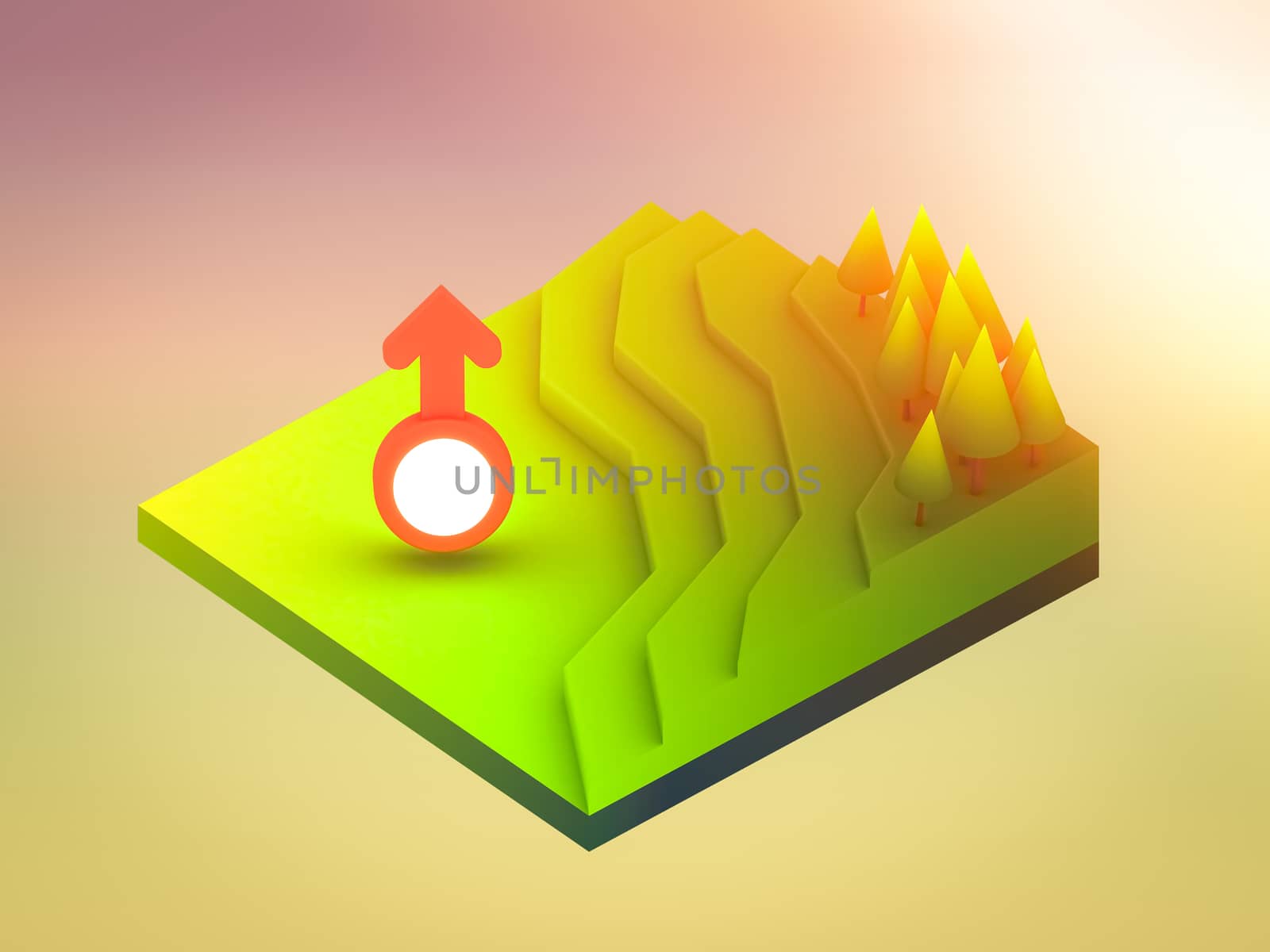 landscape concept isometric infographic,showing data analytics by teerawit