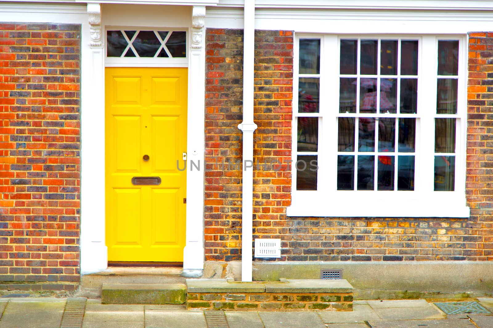 notting hill in london england old suburban and antiqueyellow    wall door 