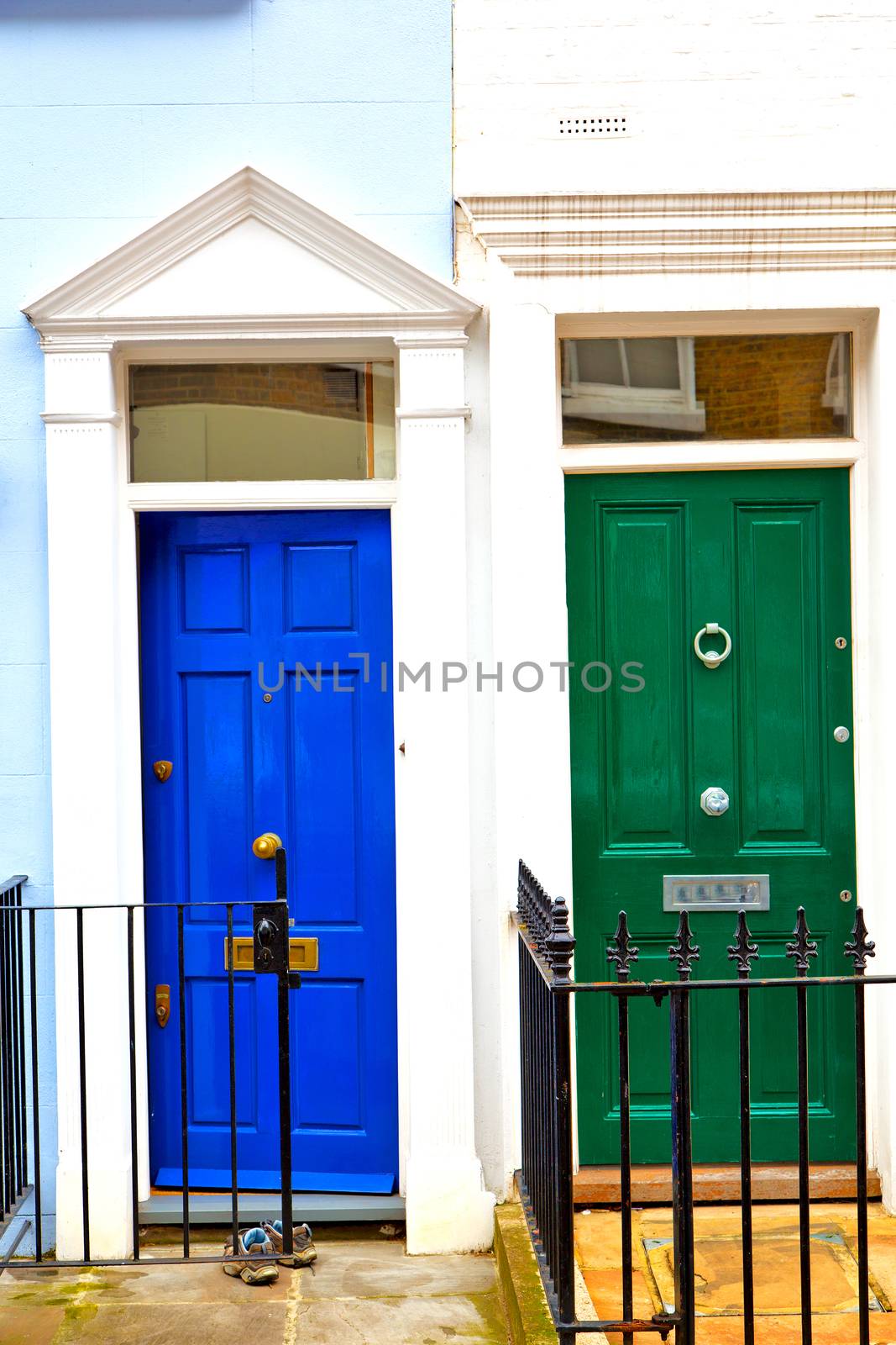 notting hill in london england old suburban and antique    wall door 