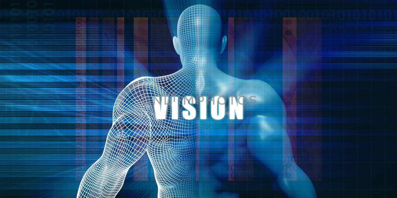 Vision as a Futuristic Concept Abstract Background