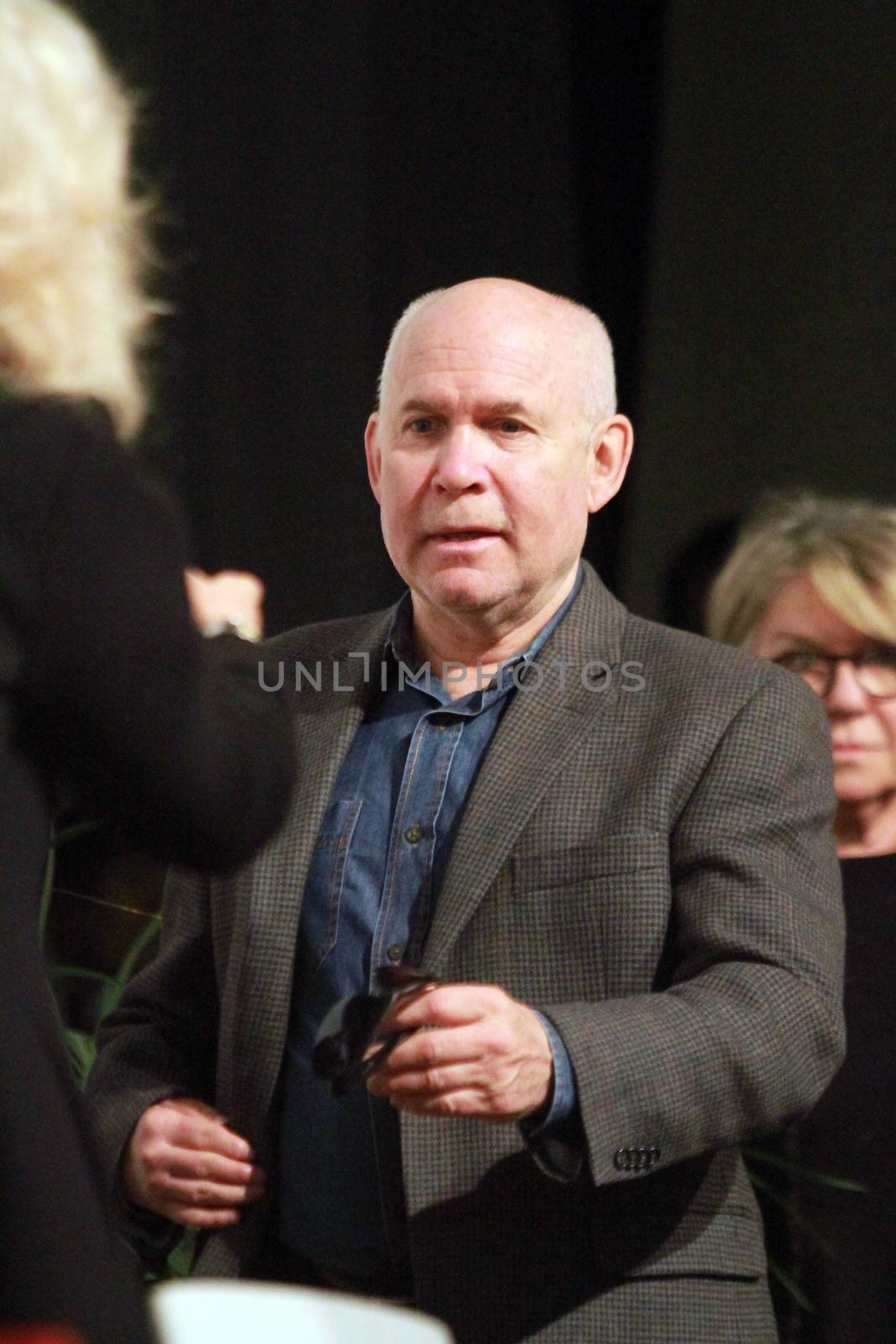 ITALY, Spilimbergo: Famous US photographer and photojournalist Steve McCurry attends the 'International Award of Photography' ceremony, at the Miotto Theatre, in Spilimbergo, northern Italy, on February 27, 2016.