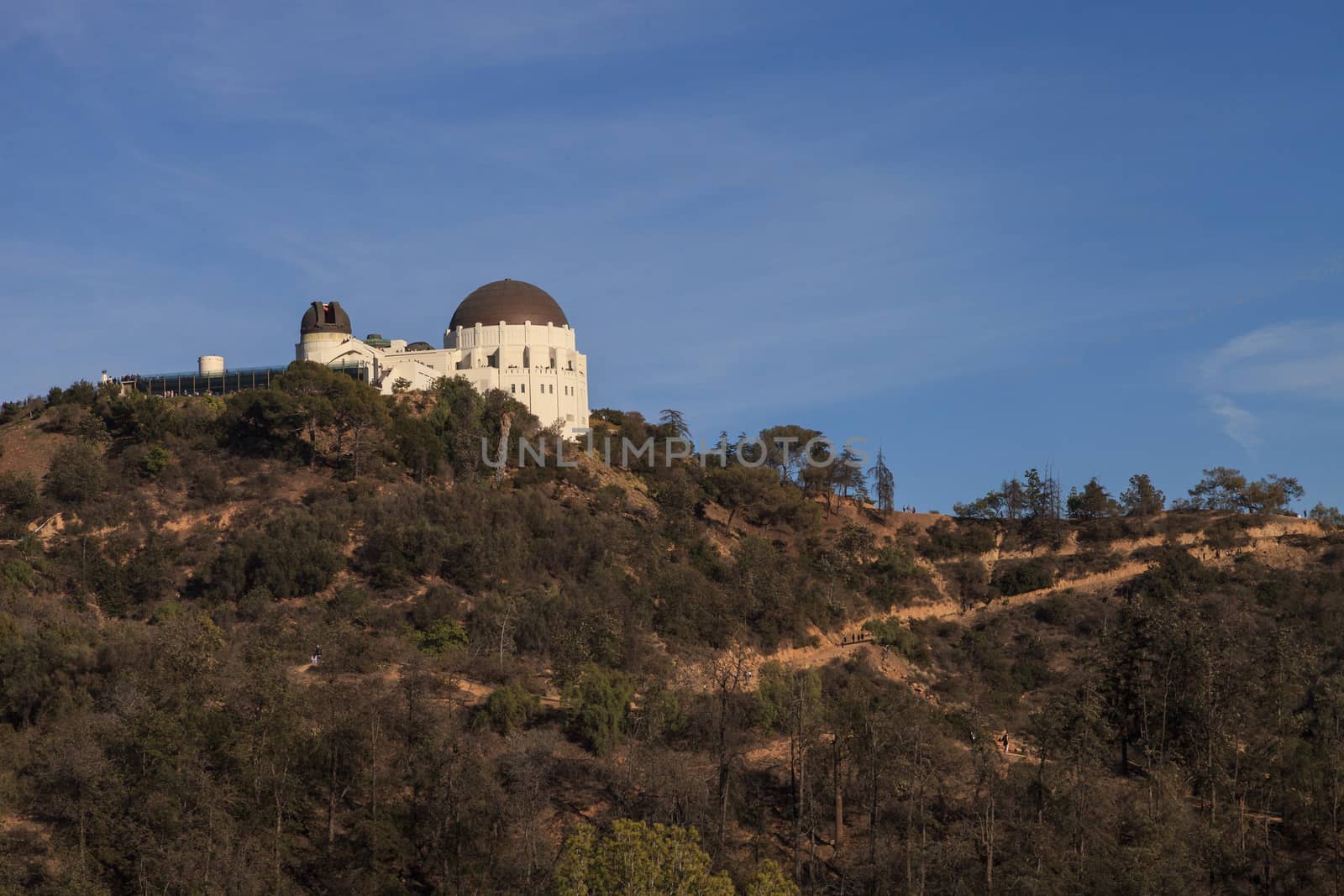 Los Angeles, California, January 1, 2016: Los Angeles skyline at sunset from the Griffith Observatory in Southern California, United States. Editorial use