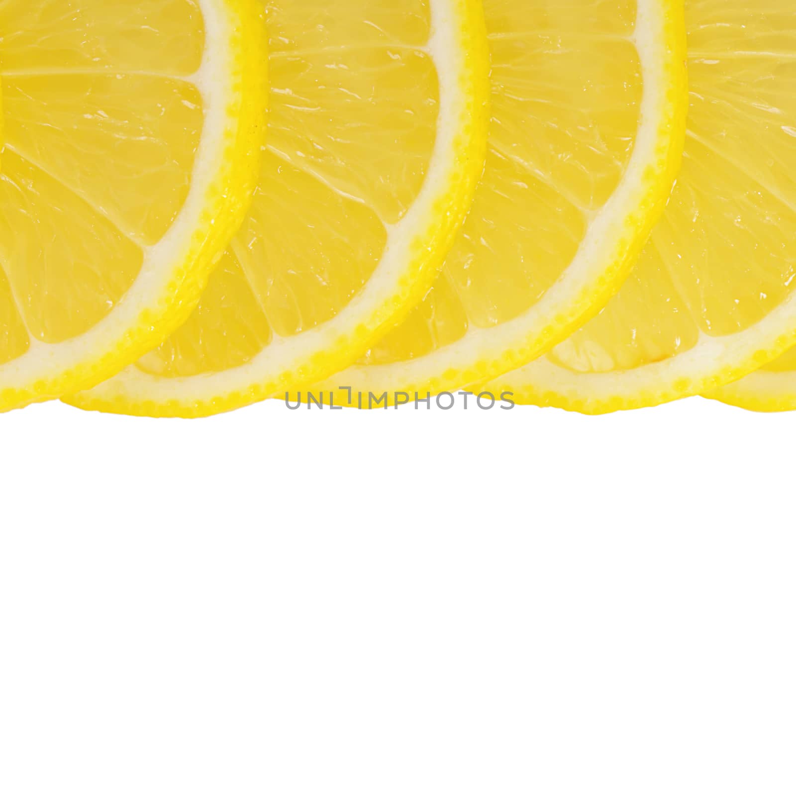 The fresh lemon isolated on white background