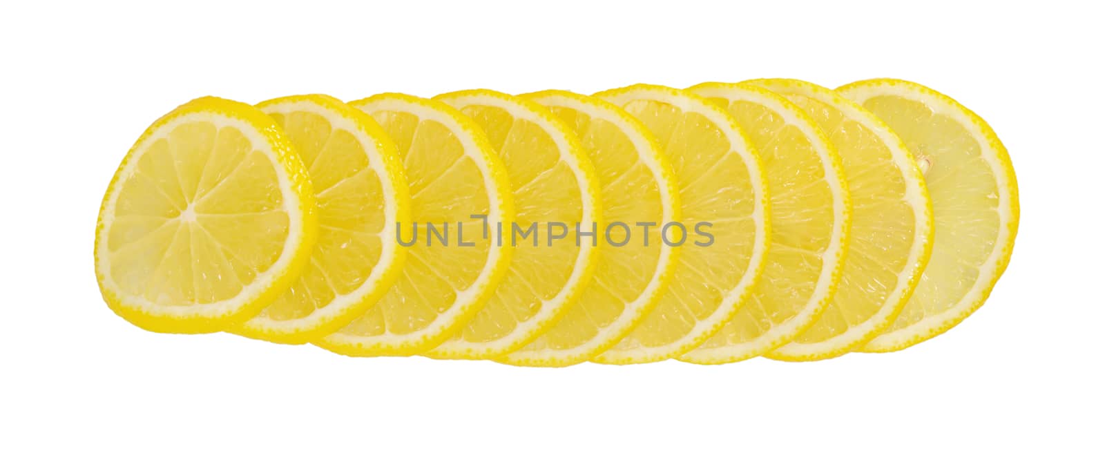 The fresh lemon isolated on white background