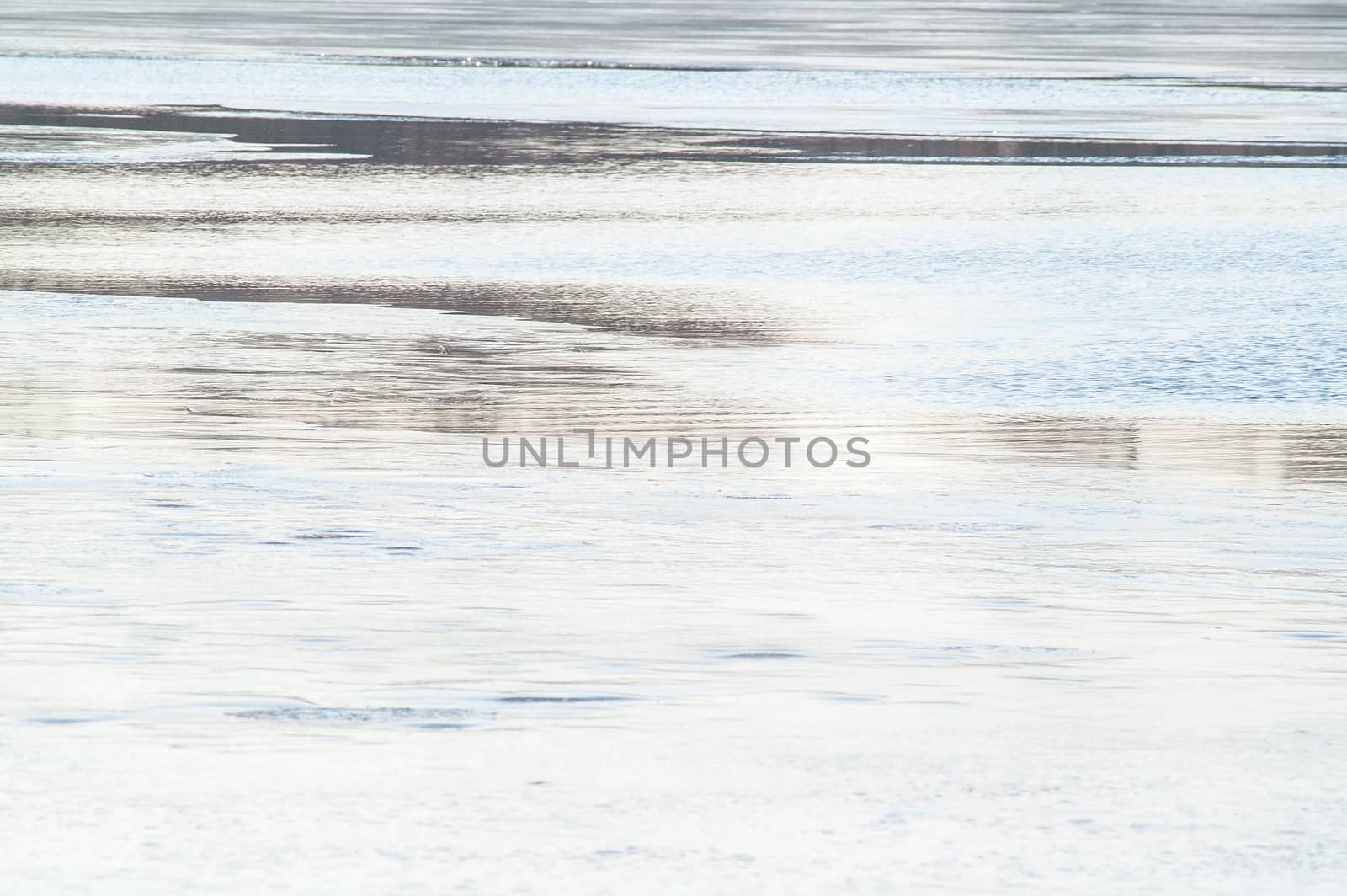 spring ice on the river to crack