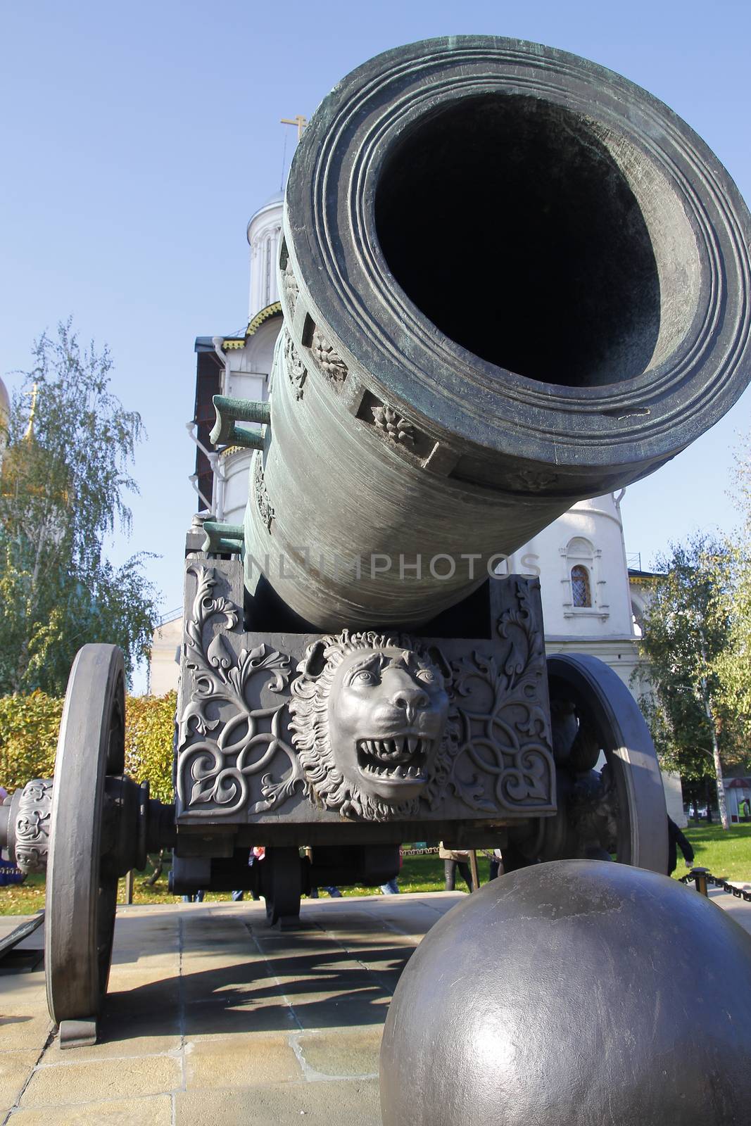big Canon and cannonballs in russia