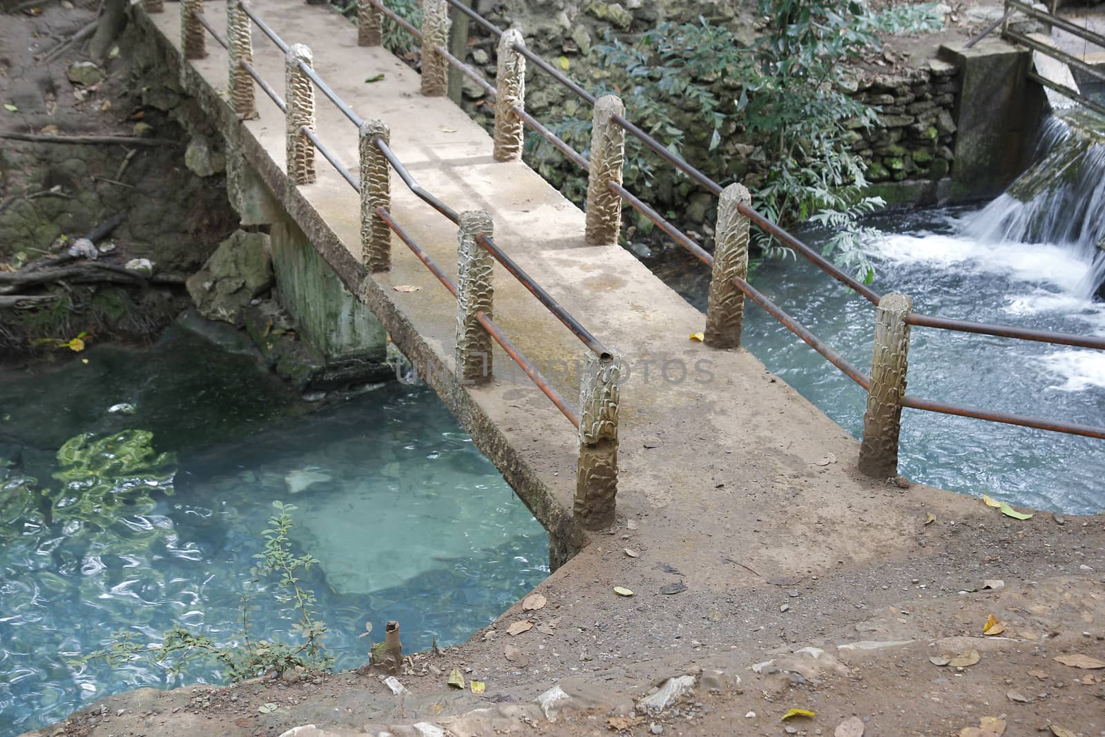 Waterfall cement crossing in thailand 