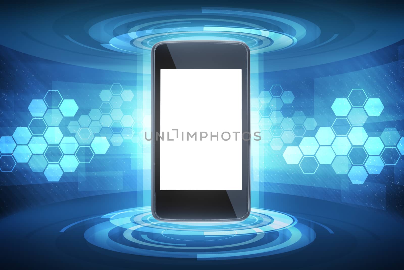 Smartphone with blank screen by cherezoff