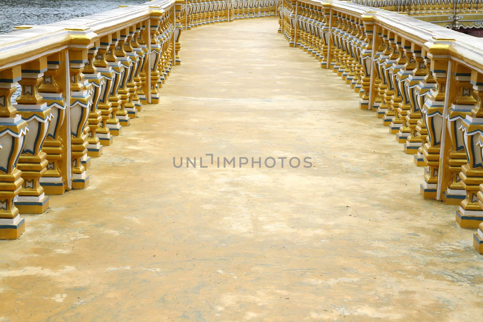 gold stone  bridge in thailand