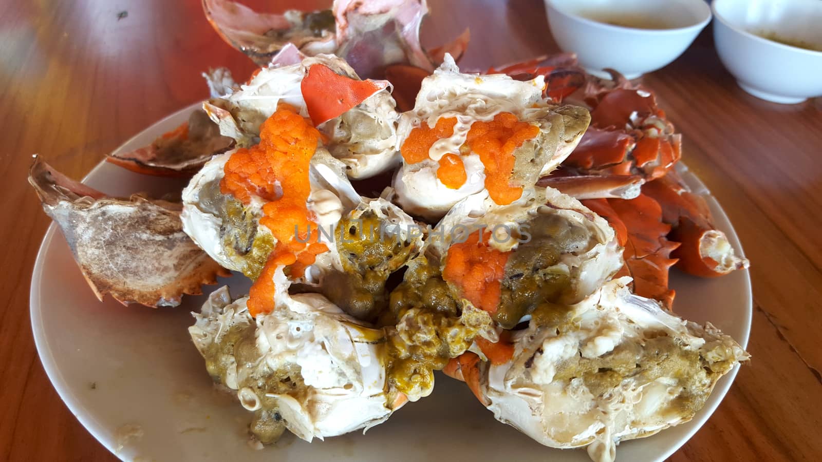 Steamed crab legs , seafood, thai style by pumppump