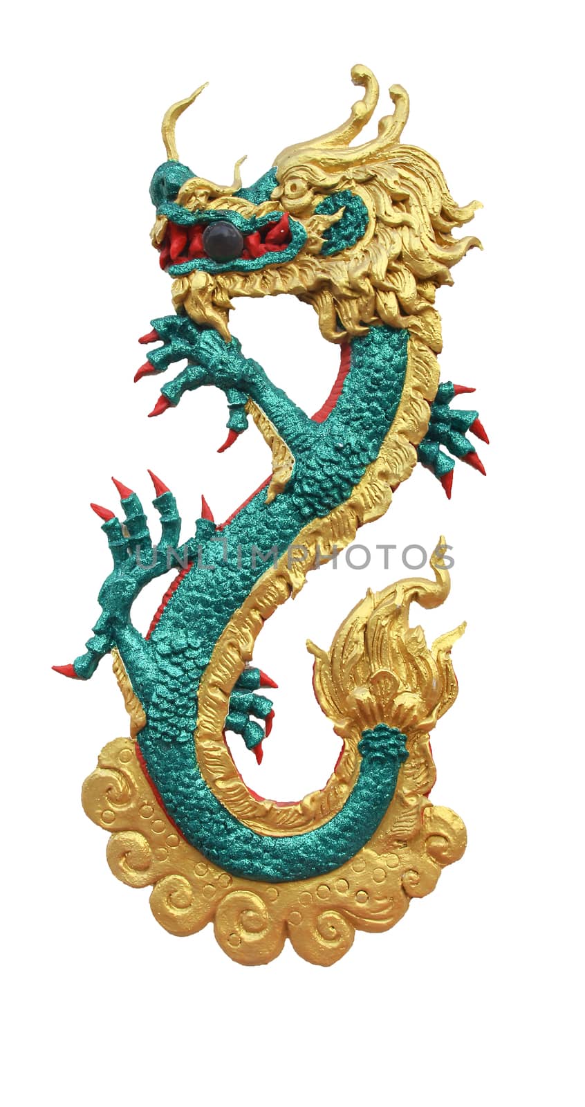 Traditional thai and china style art of dragon thai art