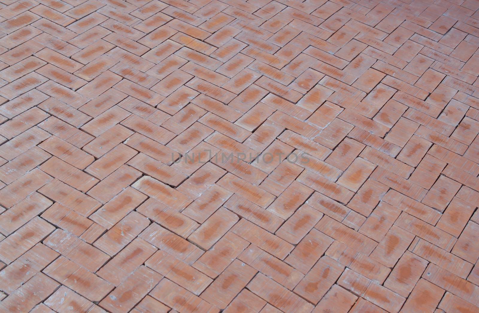 old red brick floor