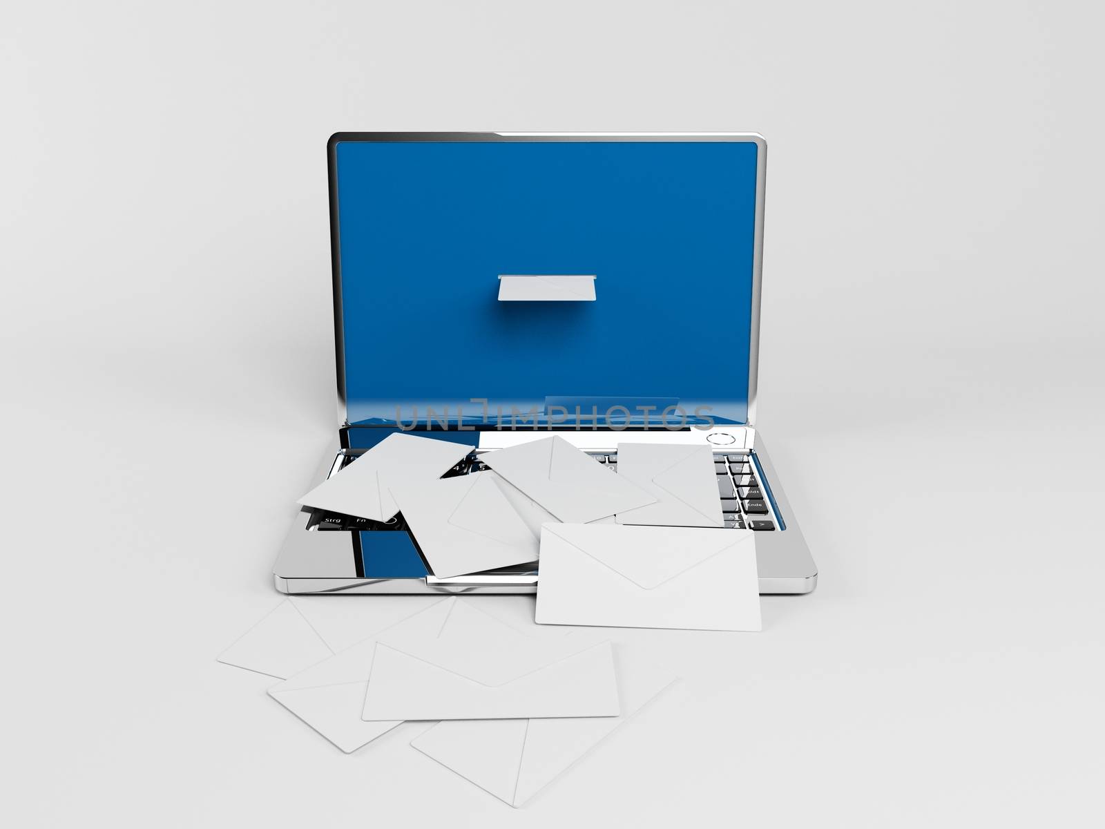laptop with envelopes by fares139