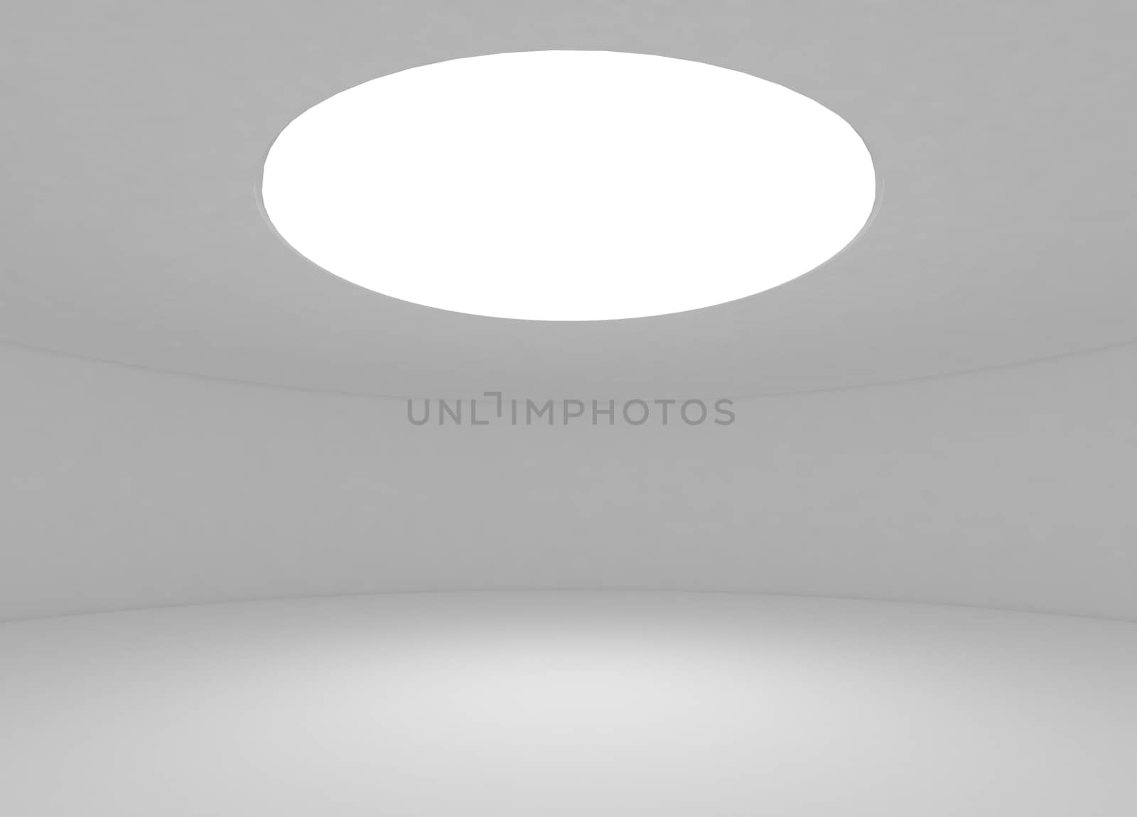 3d white interior inside a cylinder by fares139