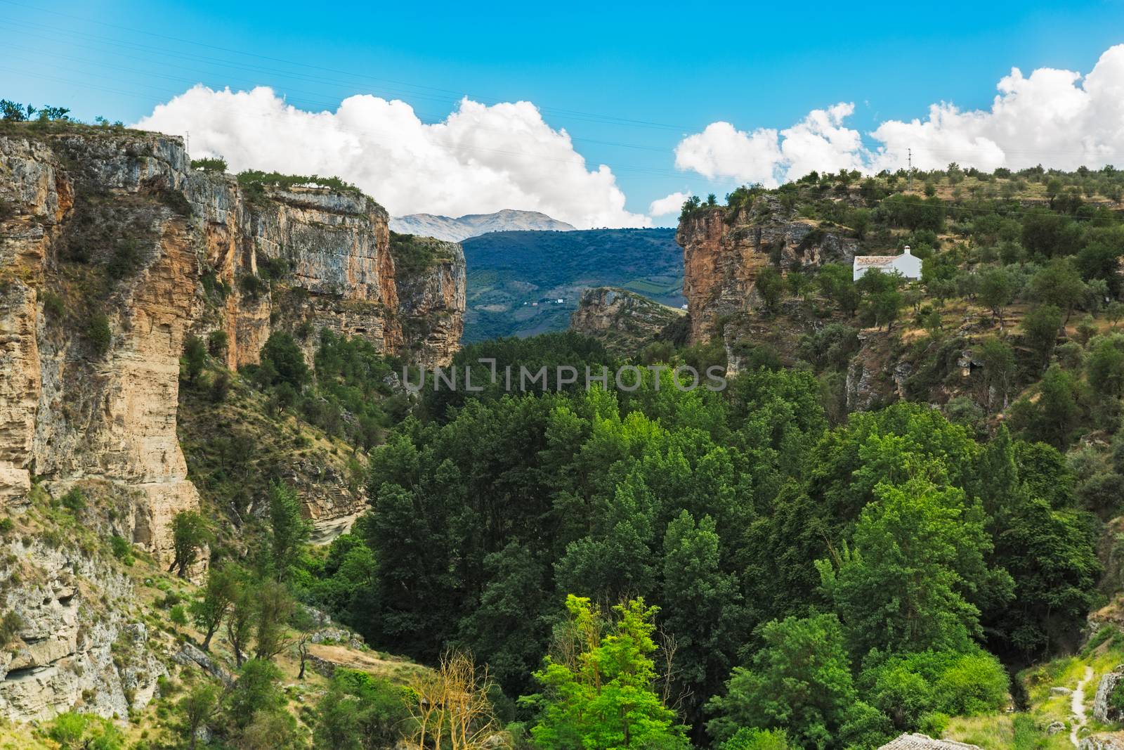 Canyon at Alhama de Granada at summertime, Andalusia, Spain by fisfra