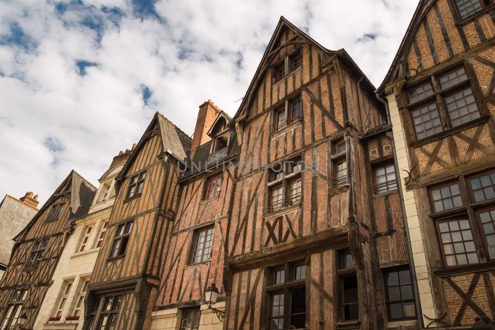 Picturesque half-timbered houses in Tours, France by anikasalsera