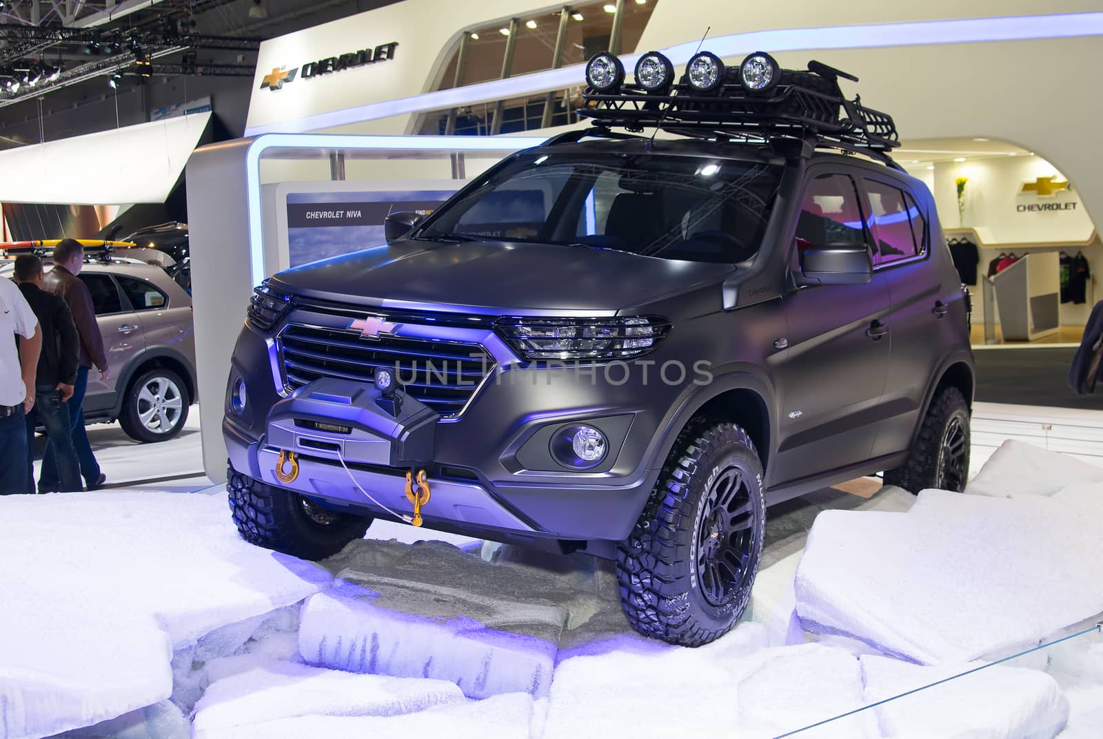 Moscow-September 2: Chevrolet Niva at the Moscow International Automobile Salon on September 2, 2014 in Moscow