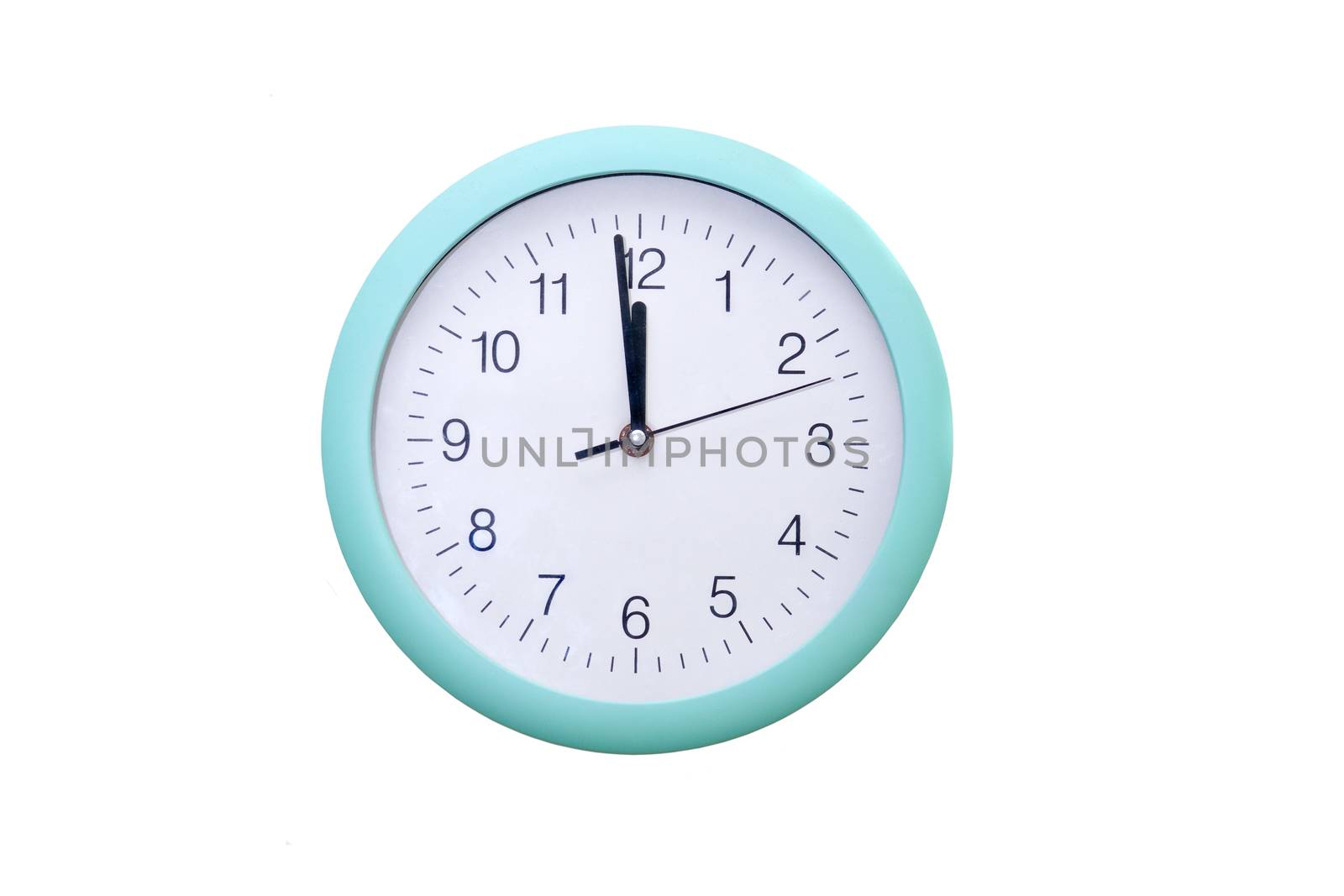 Round wall clock showing two minutes to midnight