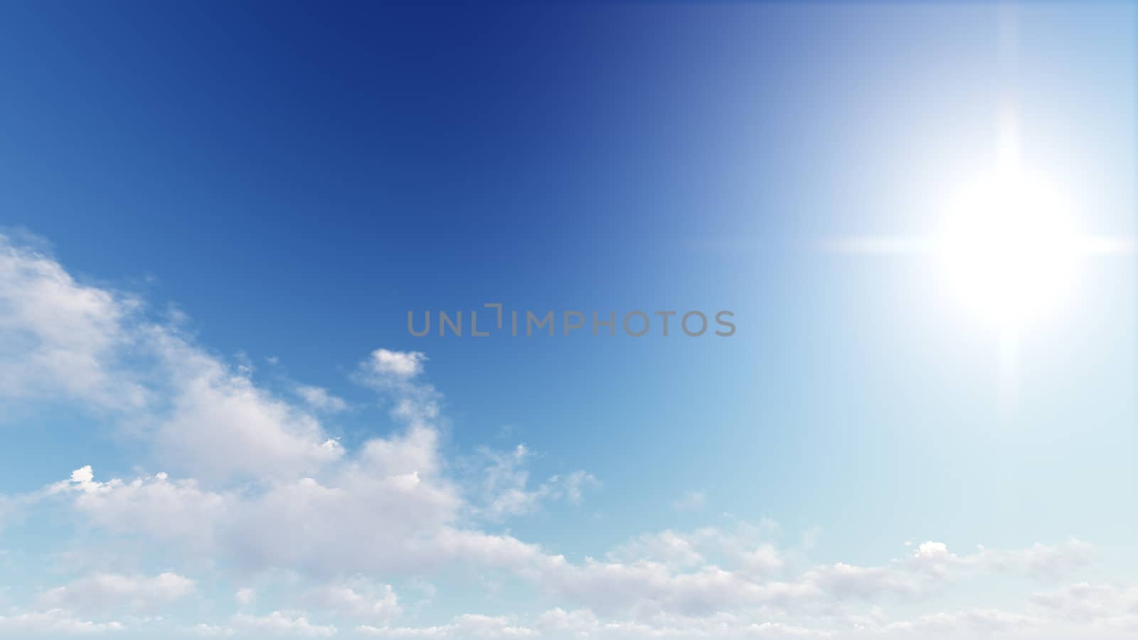 Cloudy blue sky abstract background, blue sky background with tiny clouds, 3d illustration