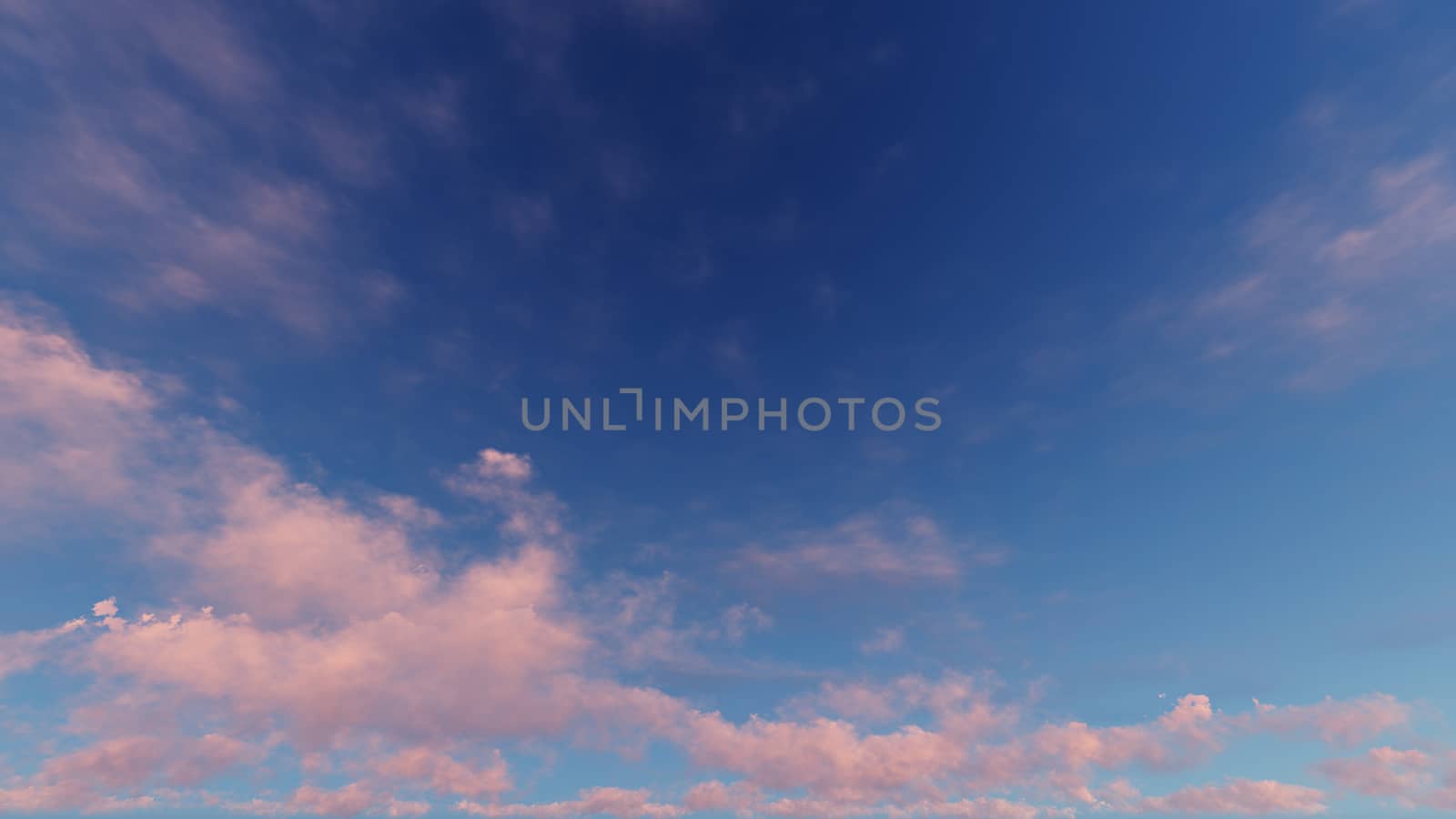 Cloudy blue sky abstract background, blue sky background with tiny clouds, 3d illustration