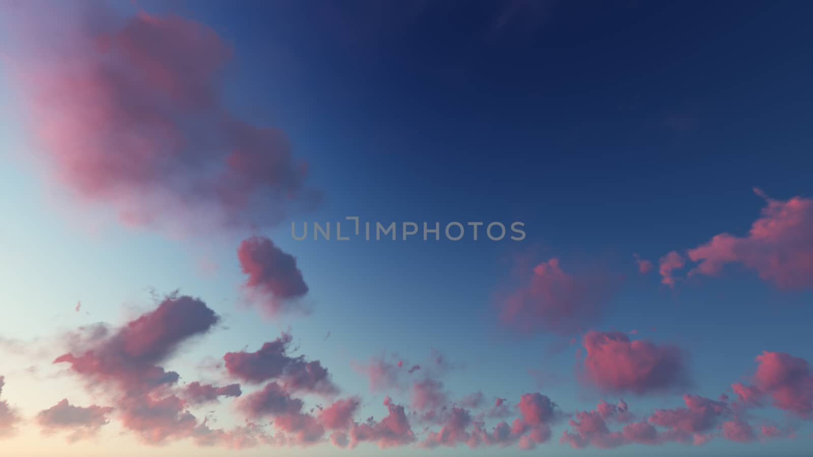 Cloudy blue sky abstract background, blue sky background with tiny clouds, 3d illustration