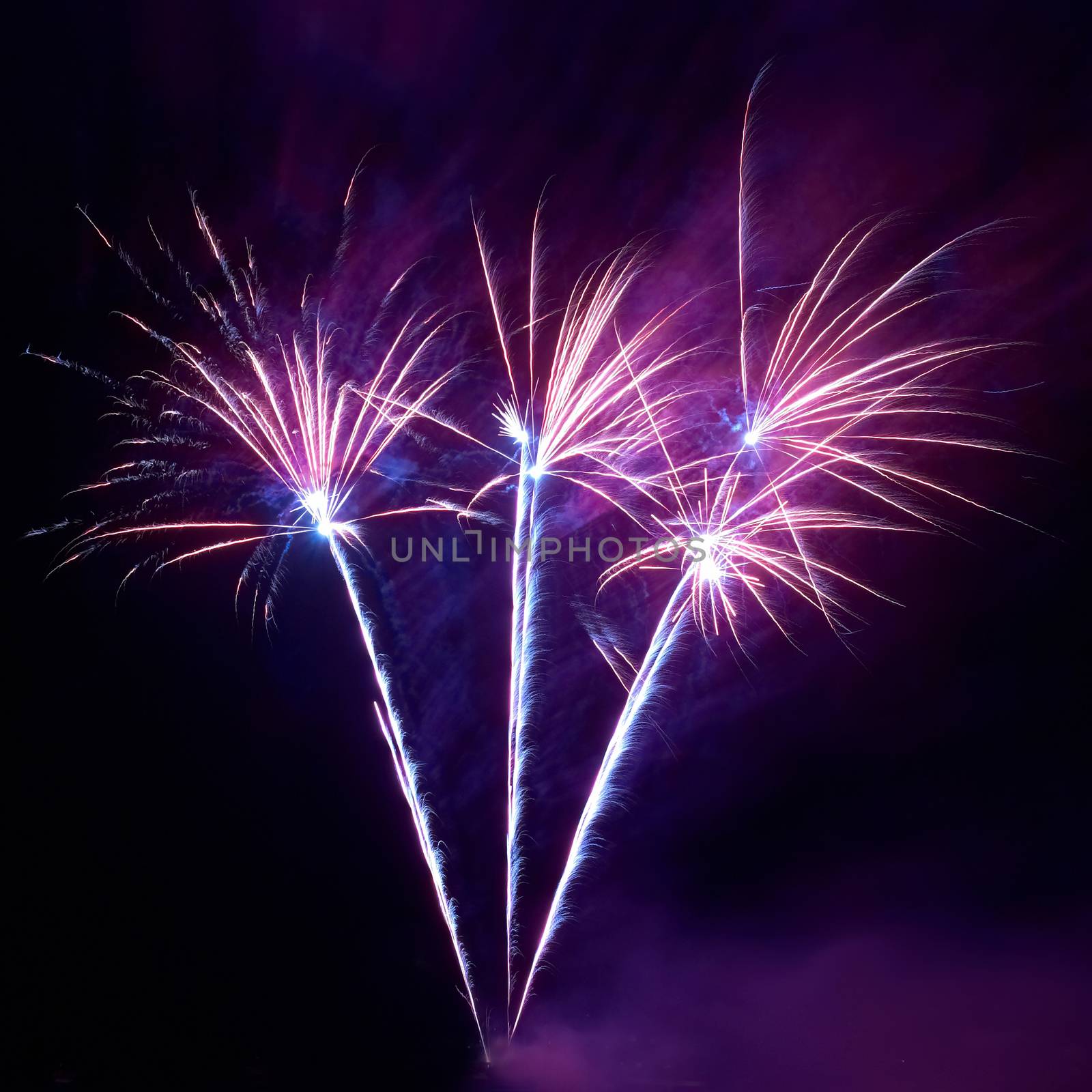 Colorful fireworks by vapi