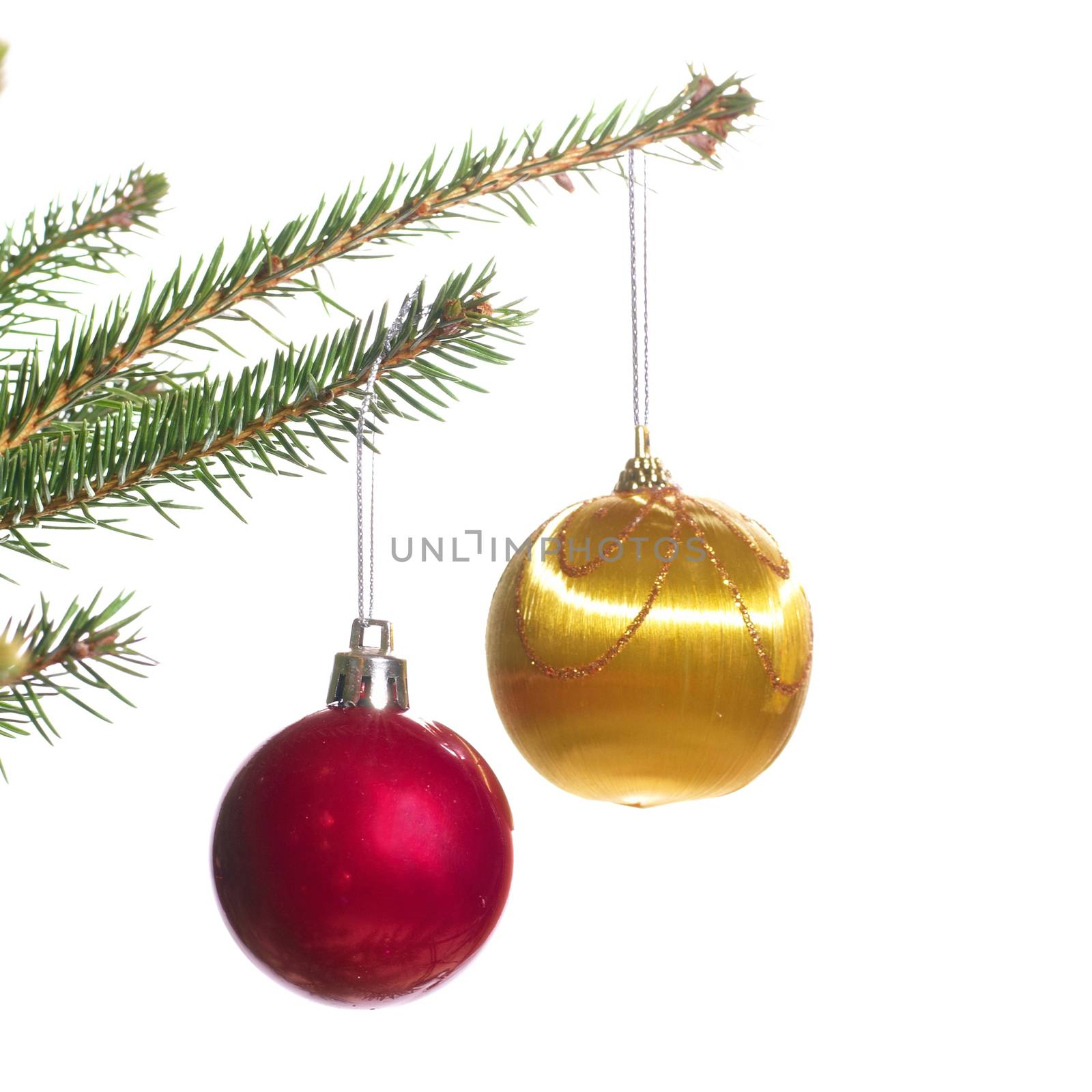 Christmas decoration isolated on the white background