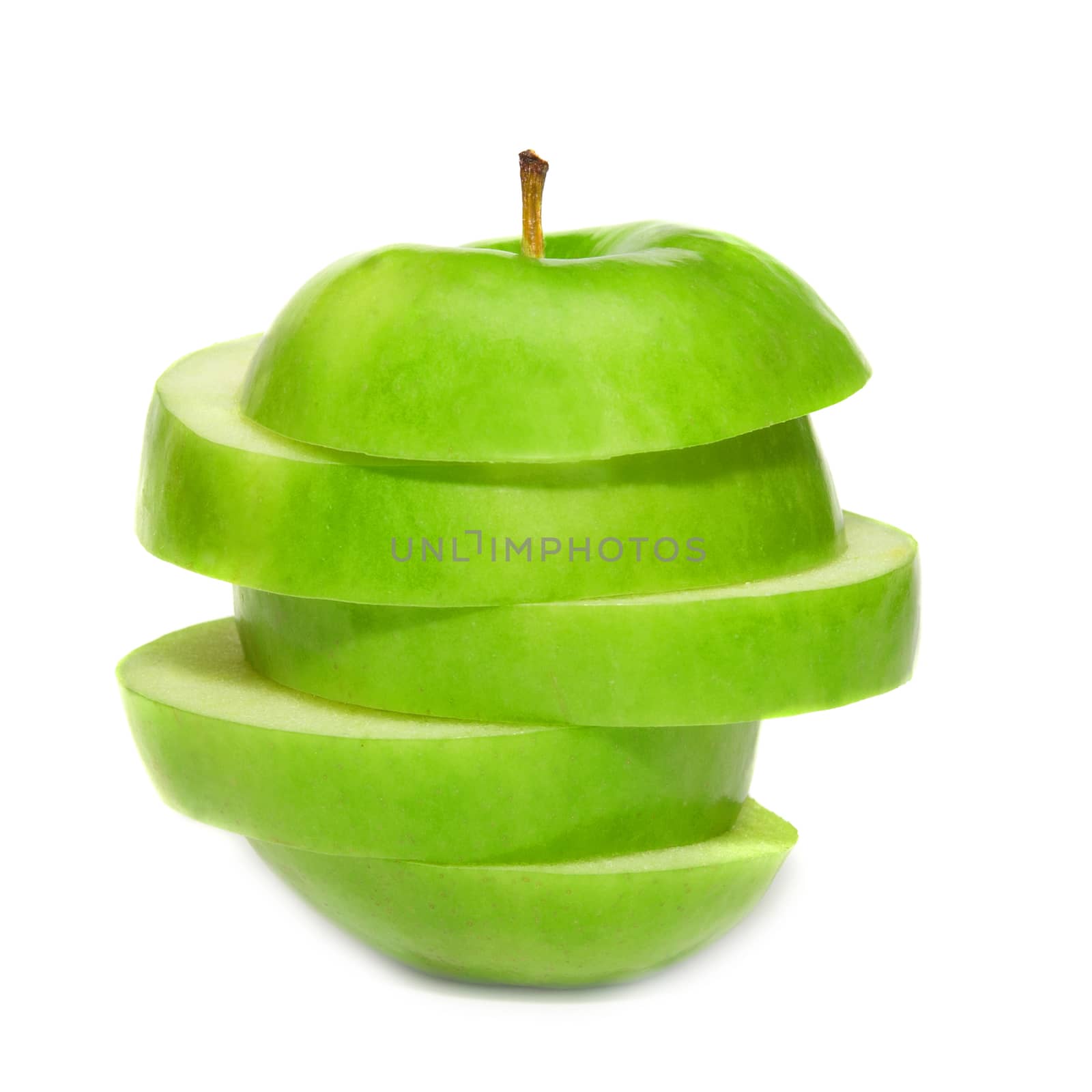 Sliced green apple by vapi