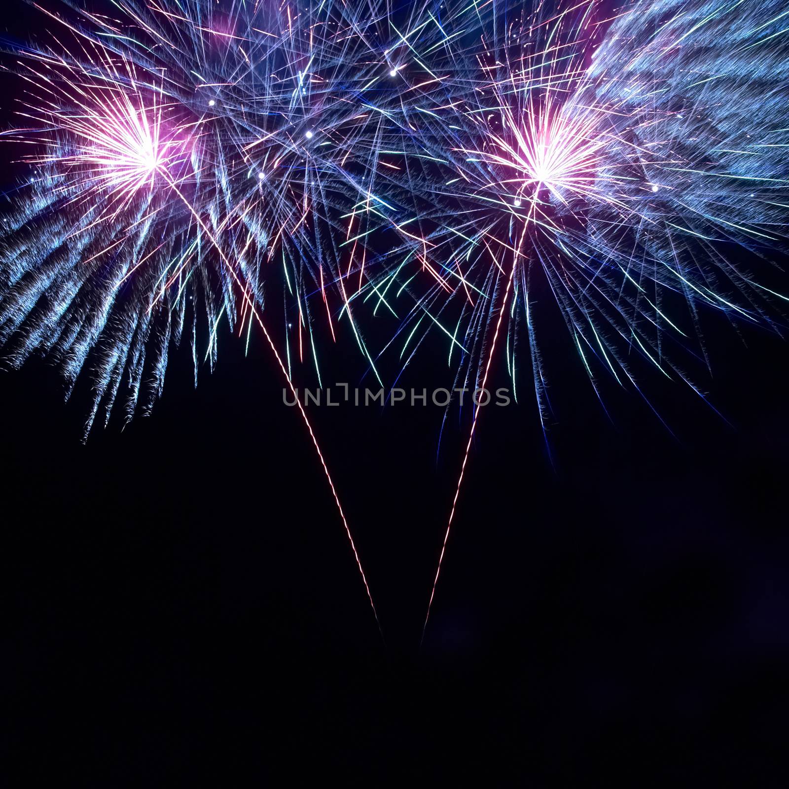 Colorful fireworks by vapi