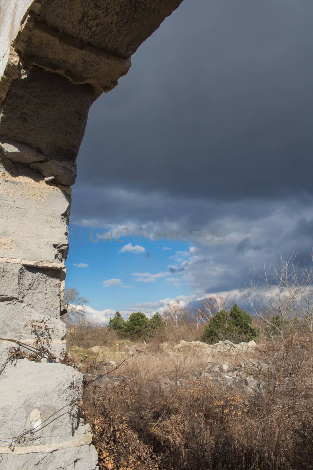 Fragment of abandoned house and a nature by YassminPhoto