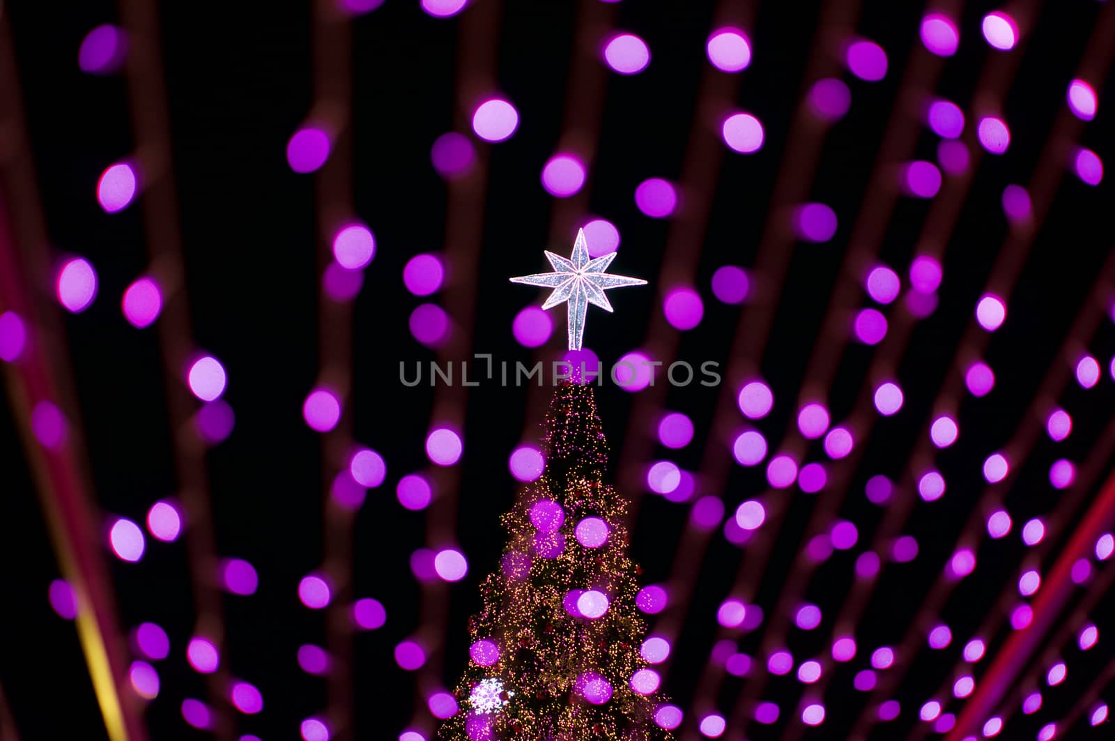 New year decoration with pink bokeh background. by ninun