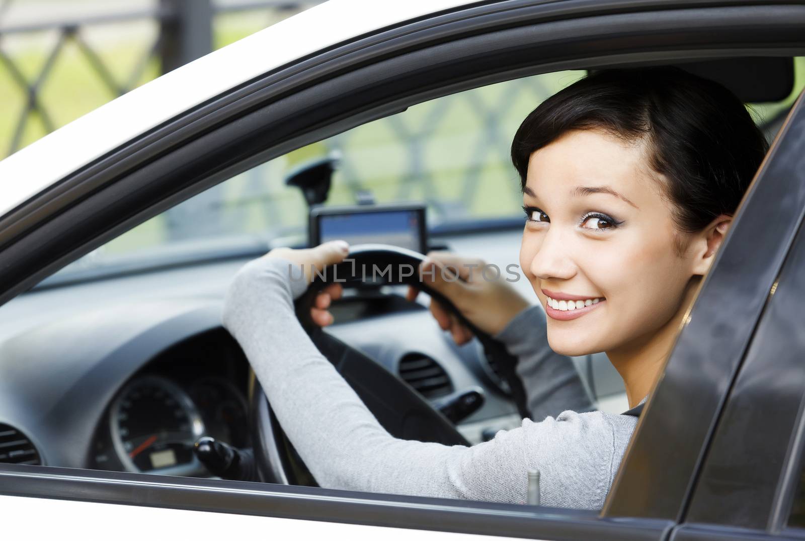 Smiling female driver by Nobilior