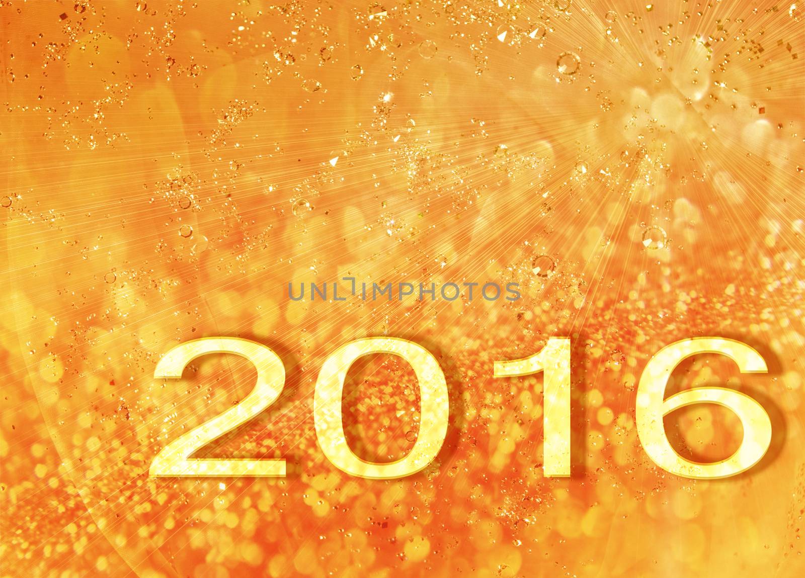 Snowing New Year 2016 generated hires texture or background