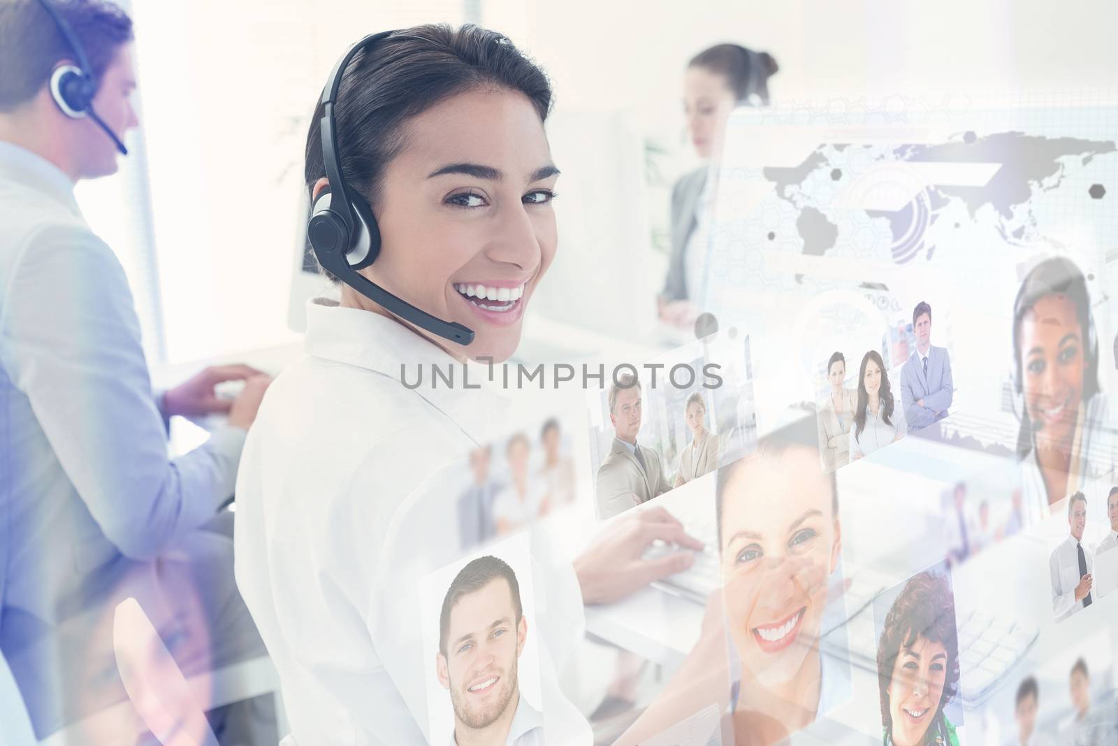 Composite image of business people working by Wavebreakmedia