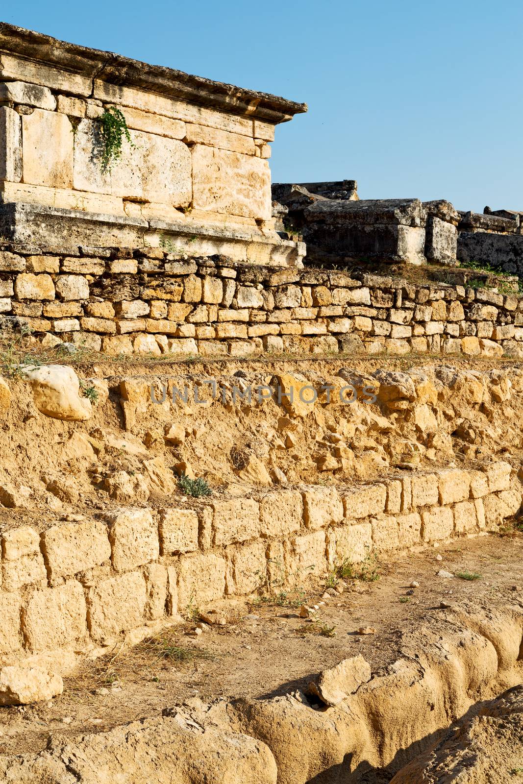  pamukkale    old       construction     in asia turkey the column  and the roman temple 