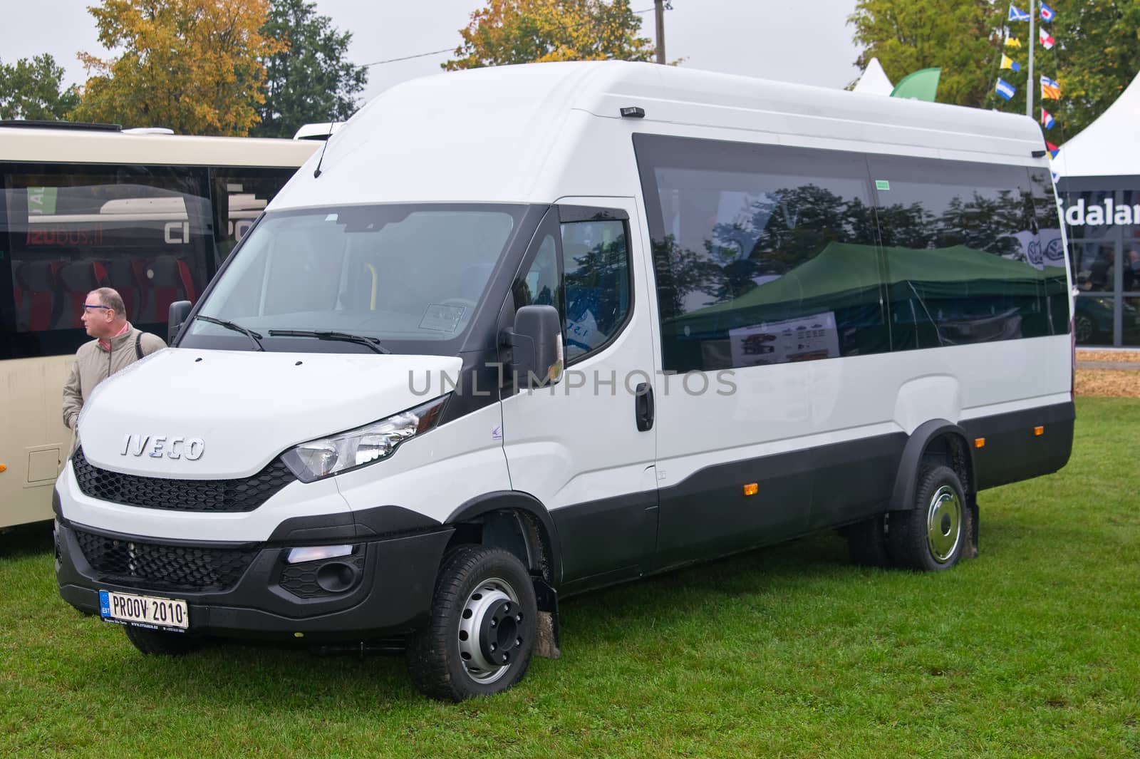 Tartu - September 26: Iveco Daily minibus at the Tartu Motoshow on September 26, 2015 in Tartu, Estonia